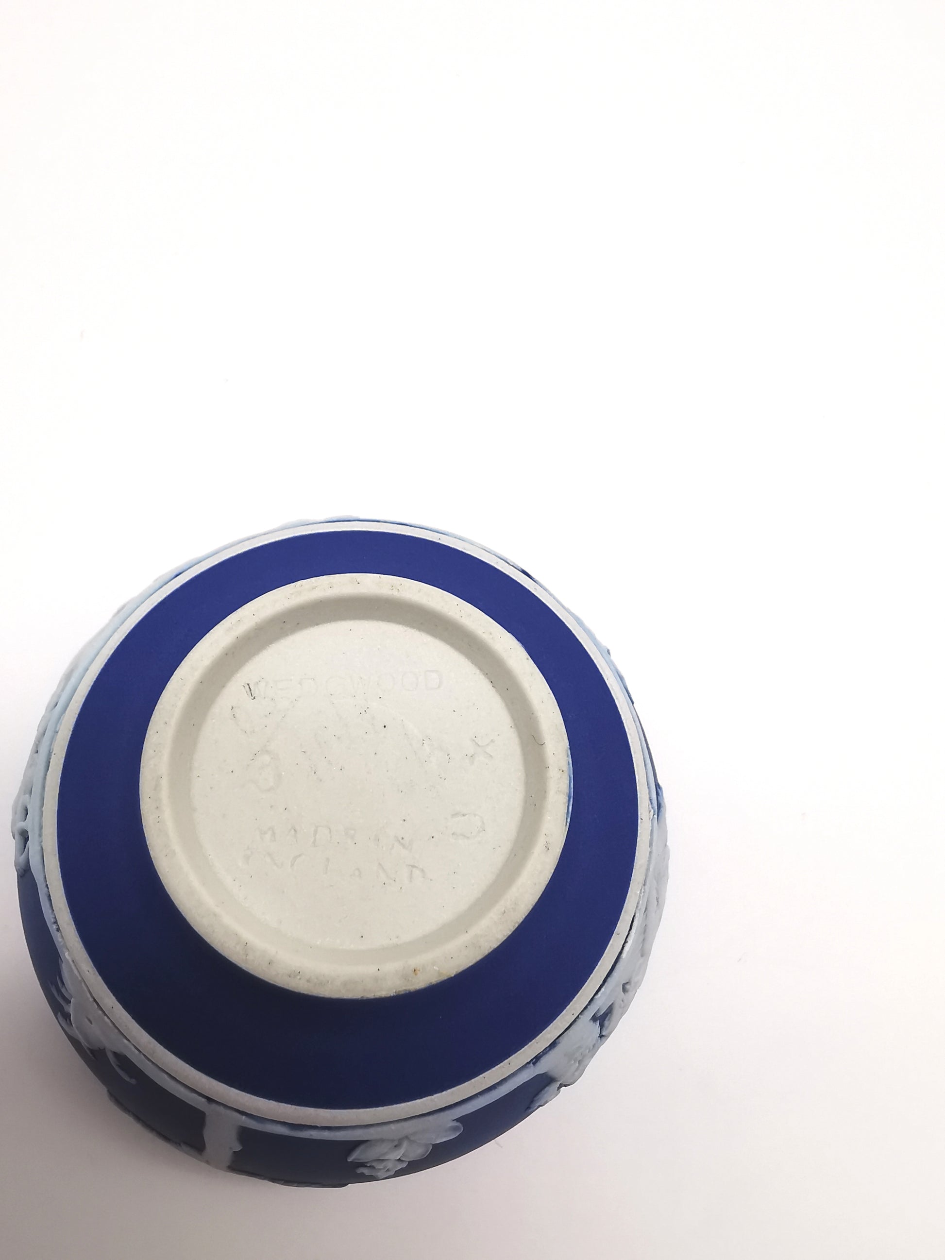 Vintage Wedgwood Cobalt Blue Jasperware Small Bowl - 8cm Diameter