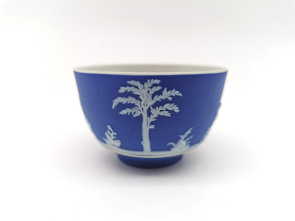 Vintage Wedgwood Cobalt Blue Jasperware Small Bowl - 8cm Diameter
