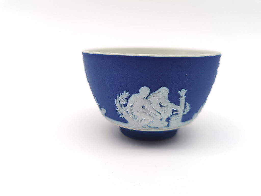 Vintage Wedgwood Cobalt Blue Jasperware Small Bowl - 8cm Diameter