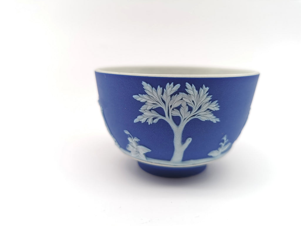 Vintage Wedgwood Cobalt Blue Jasperware Small Bowl - 8cm Diameter