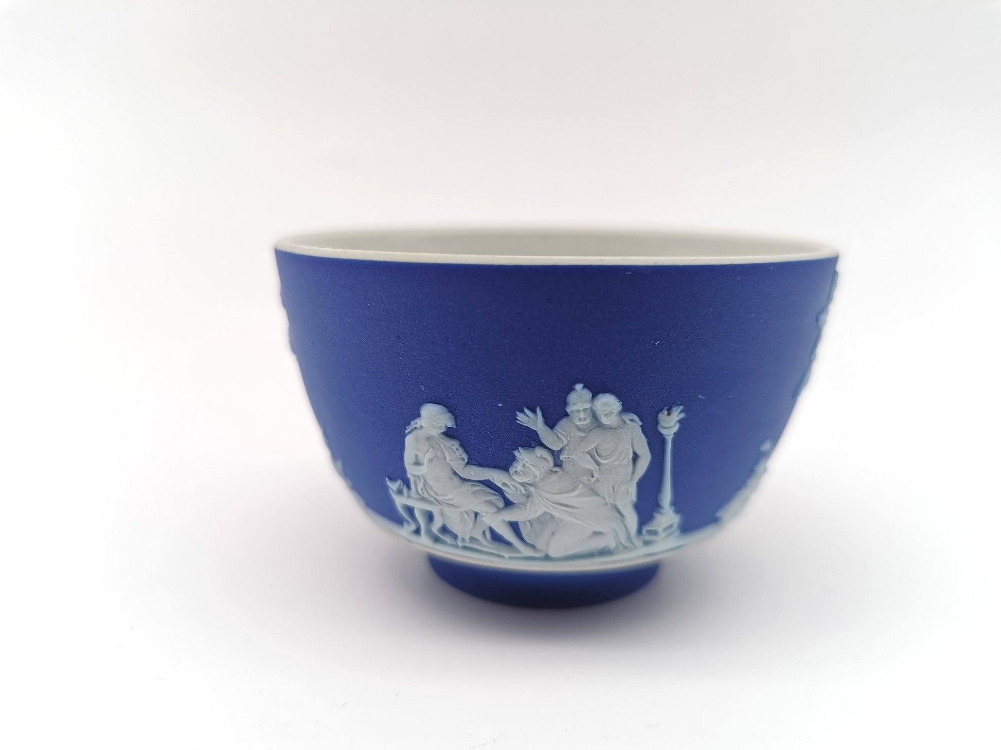 Vintage Wedgwood Cobalt Blue Jasperware Small Bowl - 8cm Diameter