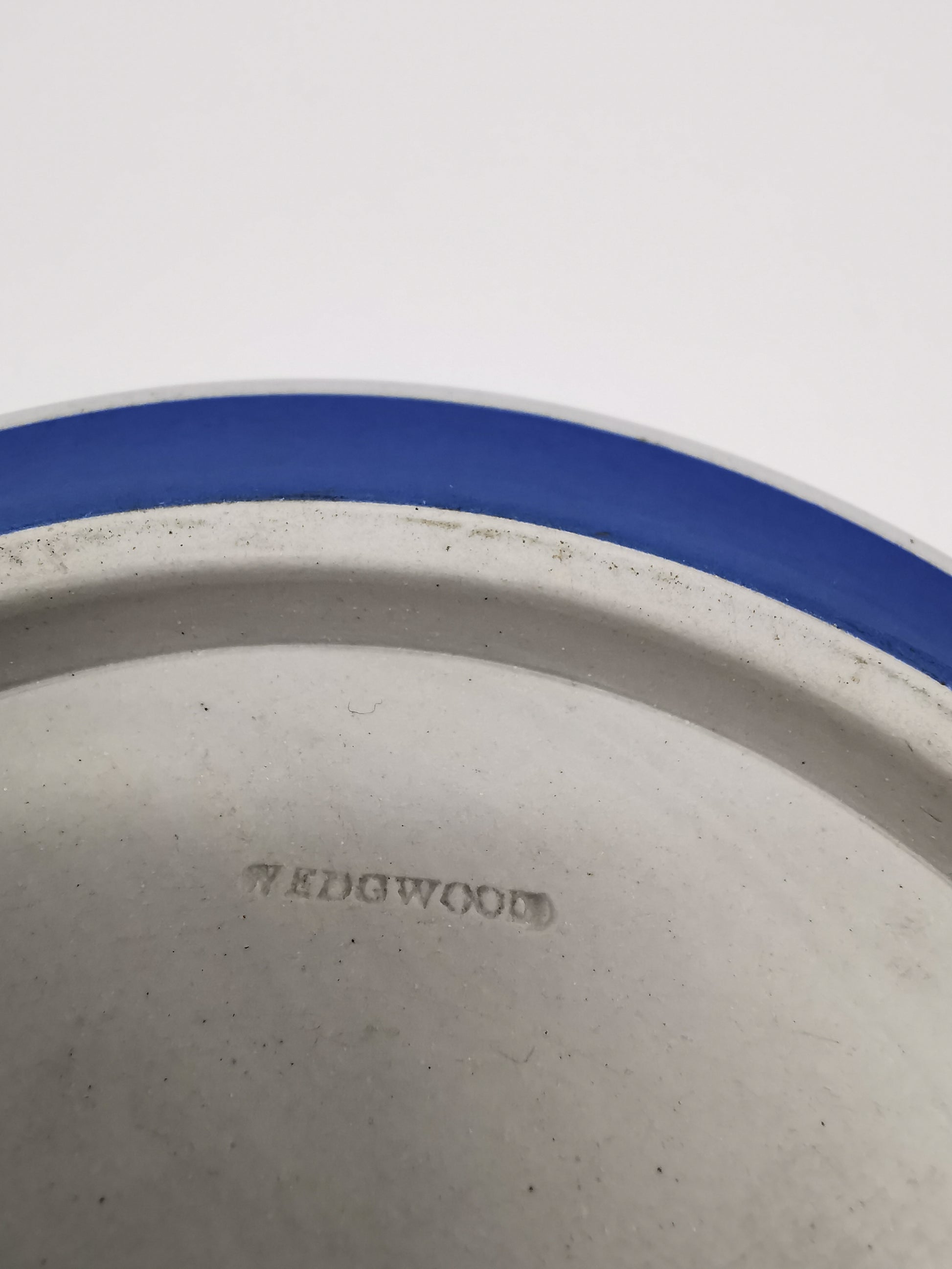 Vintage/Antique Wedgwood Cobalt Blue Jasperware Large Bowl - 19.5cm Diameter
