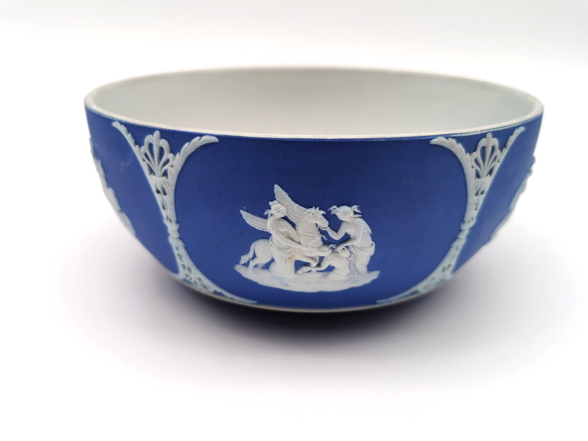 Vintage/Antique Wedgwood Cobalt Blue Jasperware Large Bowl - 19.5cm Diameter