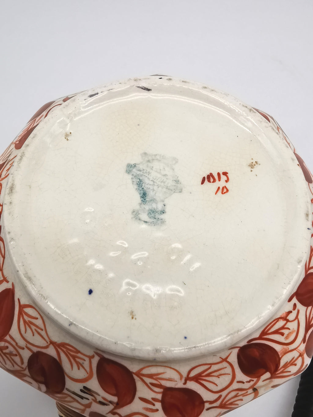 Vintage Arthur Wood Staffordshire Imari Octagonal Biscuit Barrel / Cookie Jar