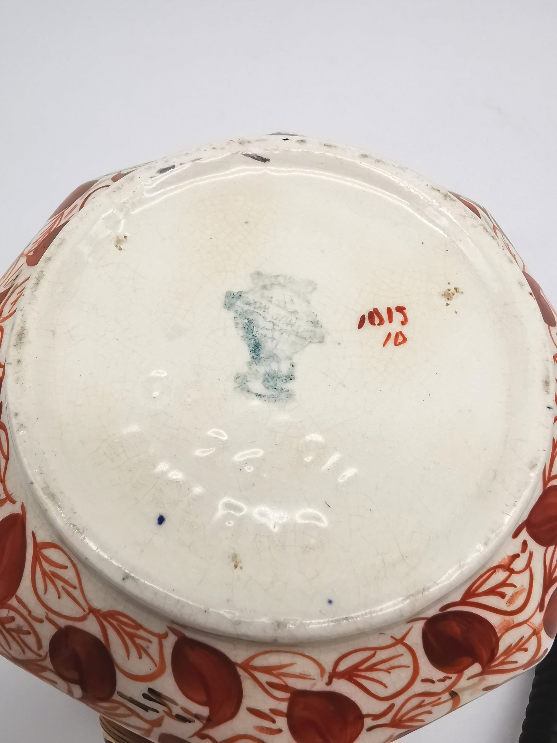Vintage Arthur Wood Staffordshire Imari Octagonal Biscuit Barrel / Cookie Jar