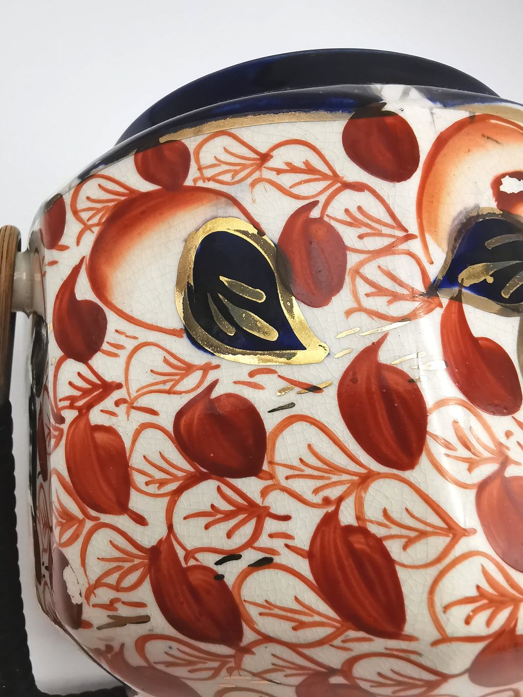 Vintage Arthur Wood Staffordshire Imari Octagonal Biscuit Barrel / Cookie Jar