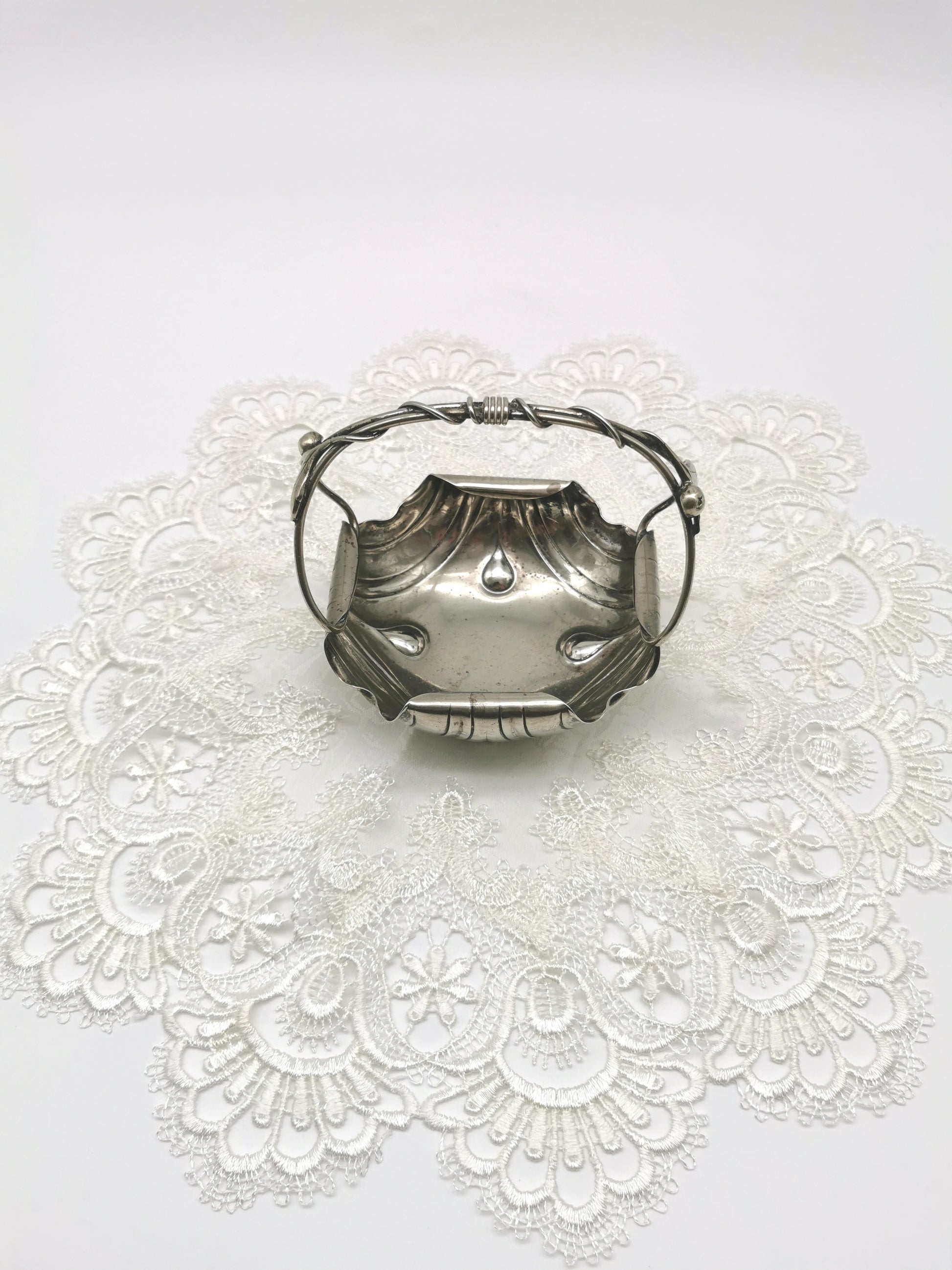 Antique WMF Art Nouveau Silver Plated Bonbon Basket – Vine & Berry Handle