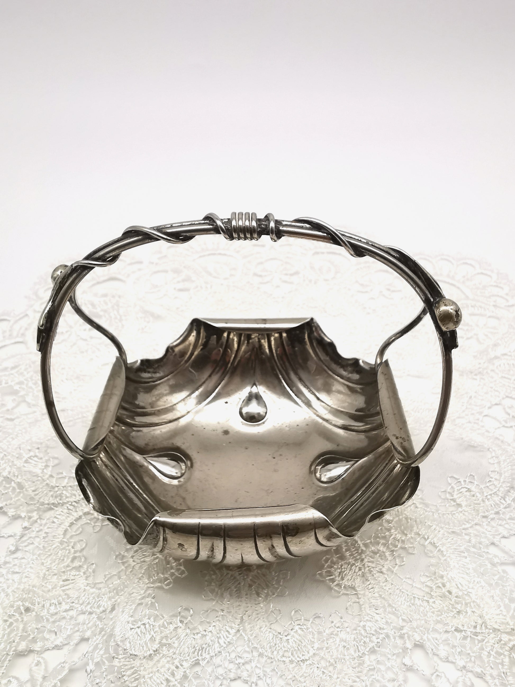 Antique WMF Art Nouveau Silver Plated Bonbon Basket – Vine & Berry Handle