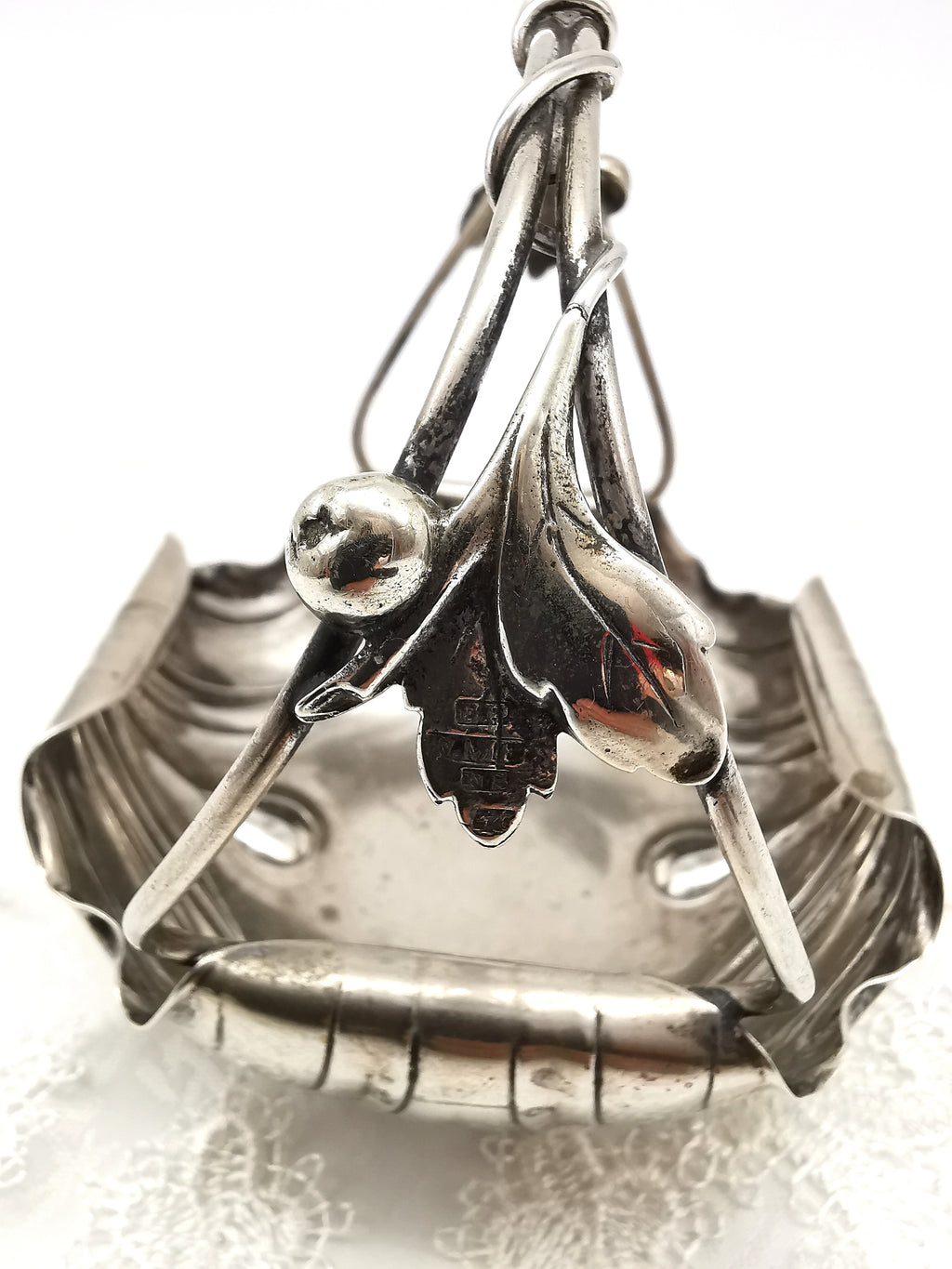 Antique WMF Art Nouveau Silver Plated Bonbon Basket – Vine & Berry Handle