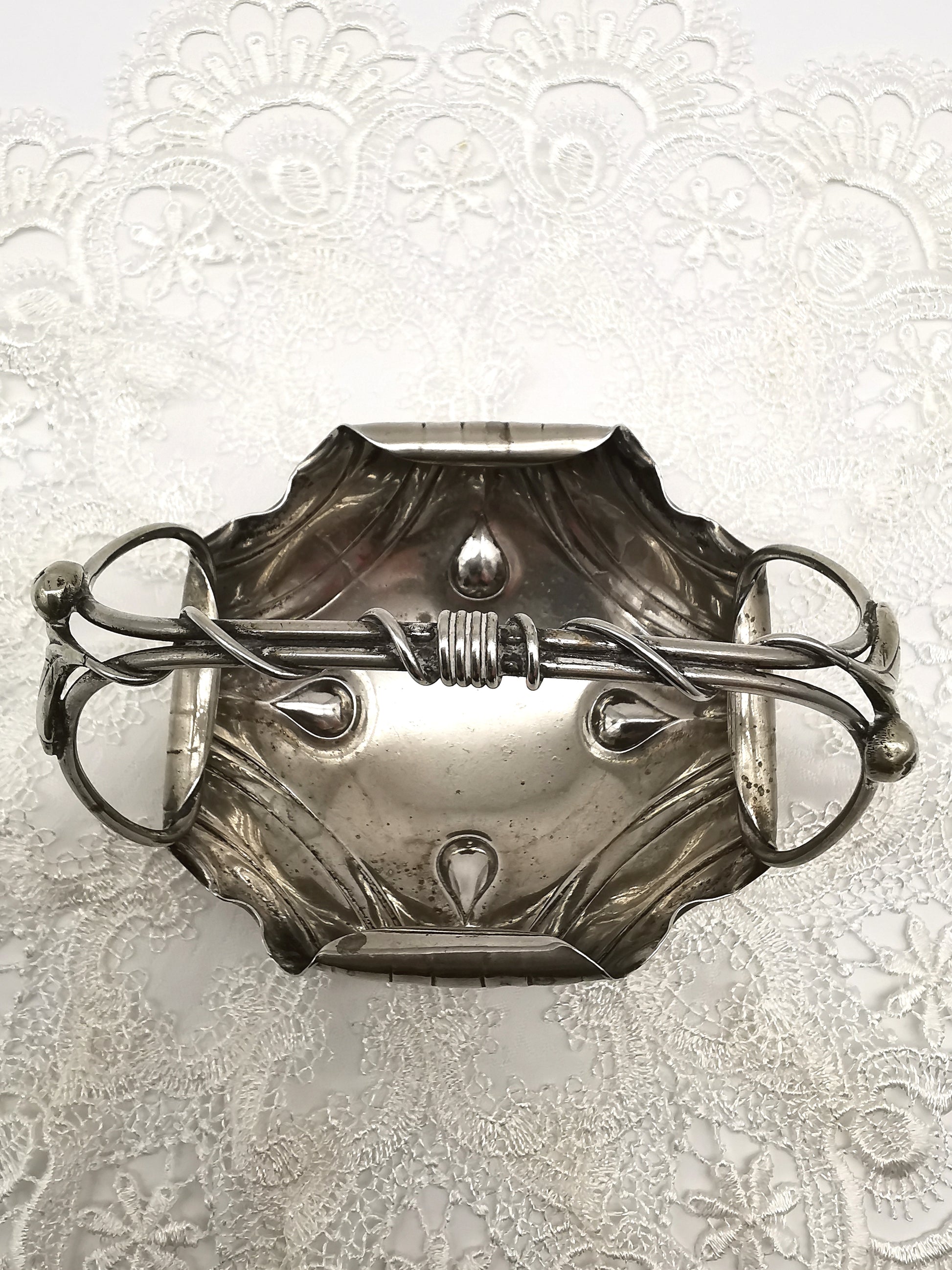 Antique WMF Art Nouveau Silver Plated Bonbon Basket – Vine & Berry Handle
