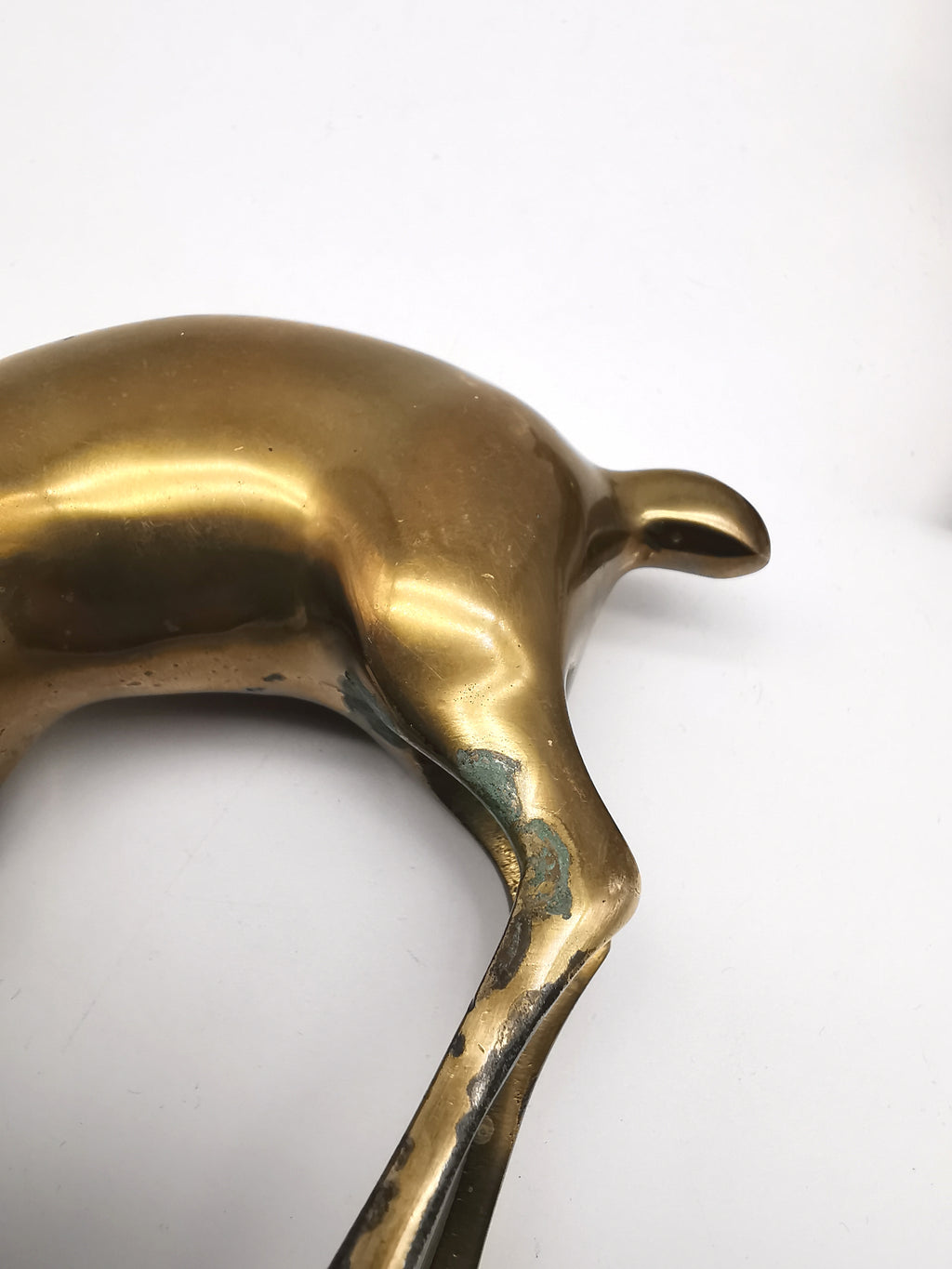 Pair of Brass Deer Figurines- Bambi Style Doe and Fawn