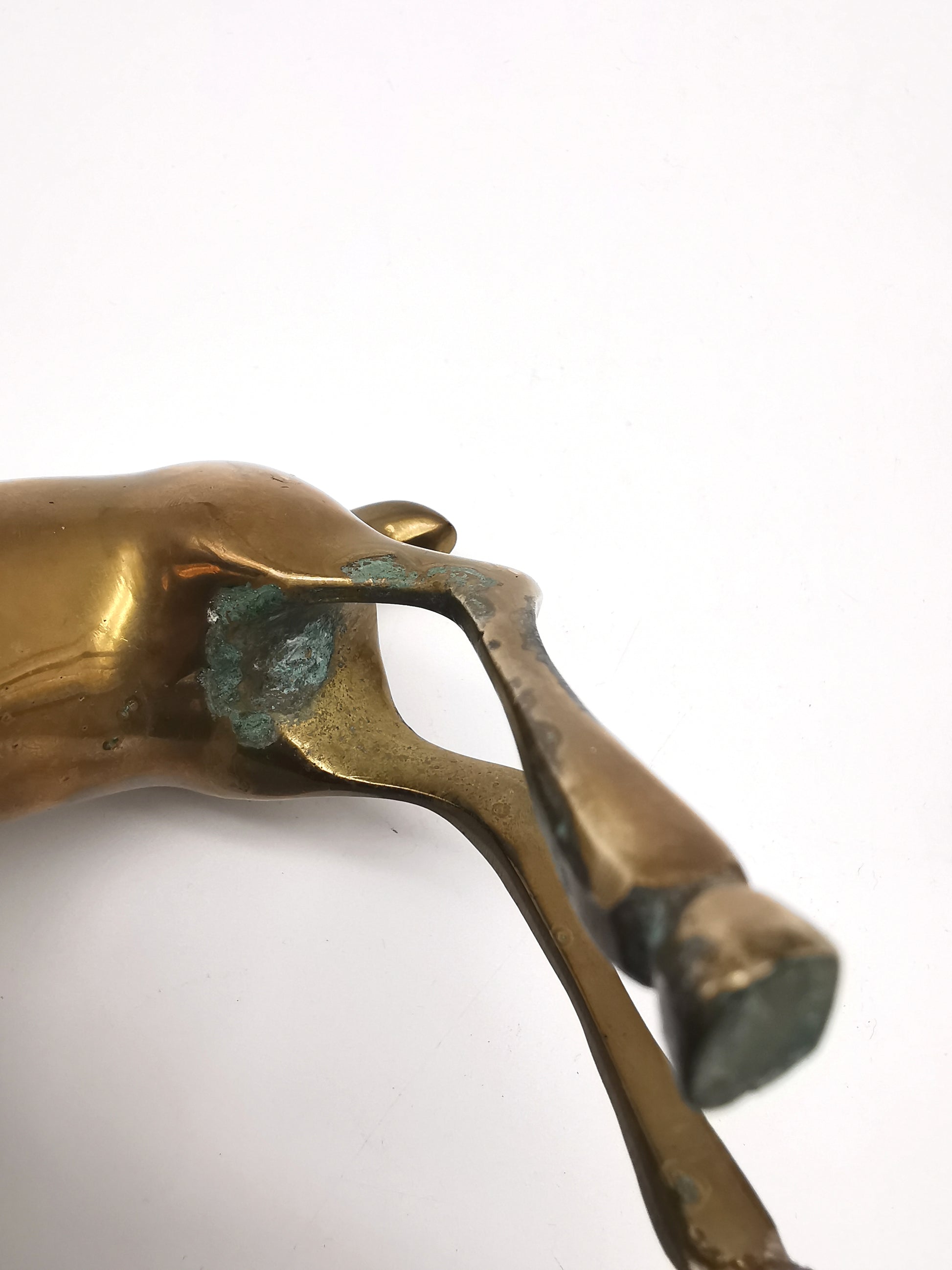 Pair of Brass Deer Figurines- Bambi Style Doe and Fawn