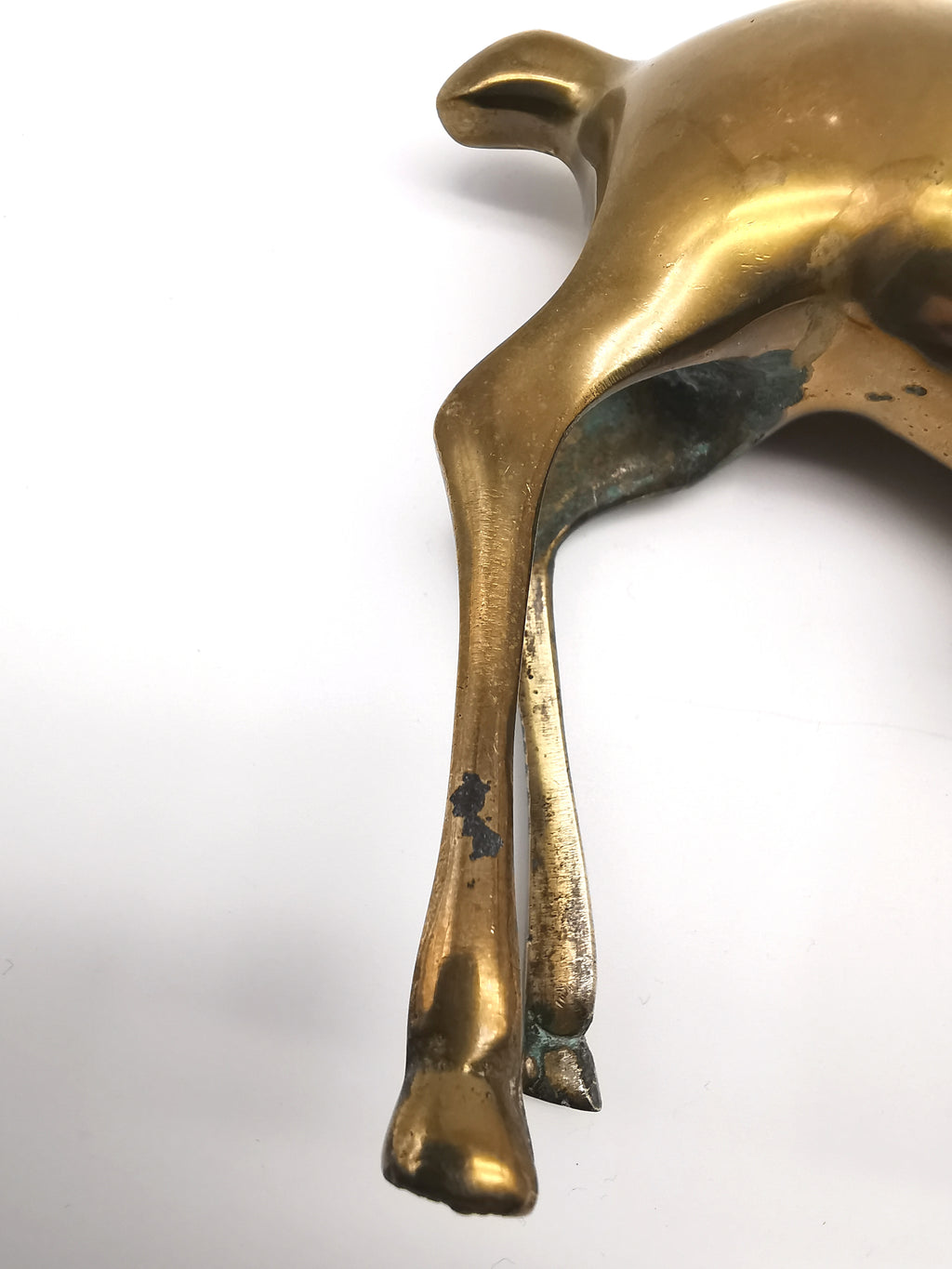 Pair of Brass Deer Figurines- Bambi Style Doe and Fawn