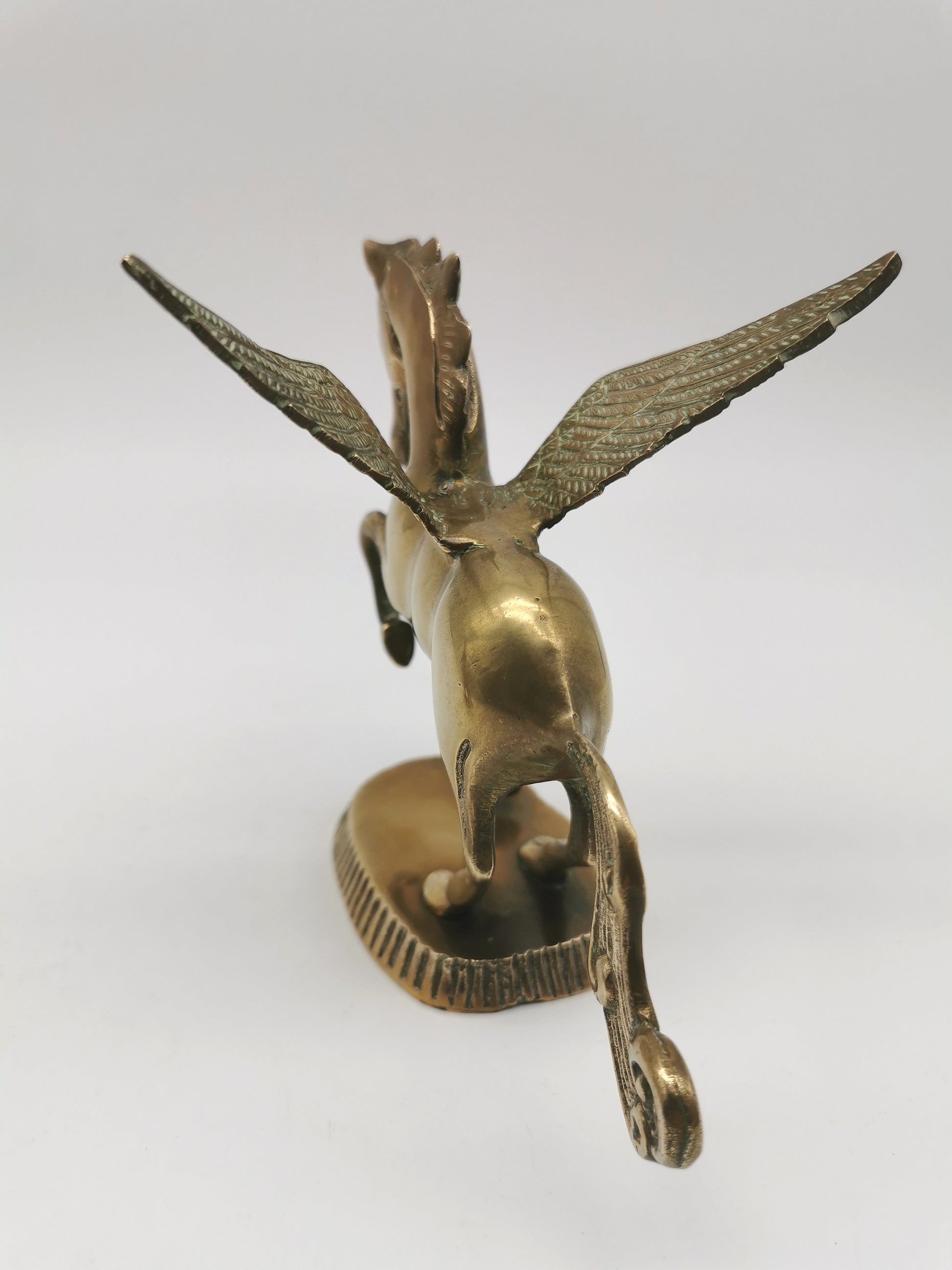 Vintage Brass Unicorn and Flying Pegasus Figurines, Mythical Creatures Set
