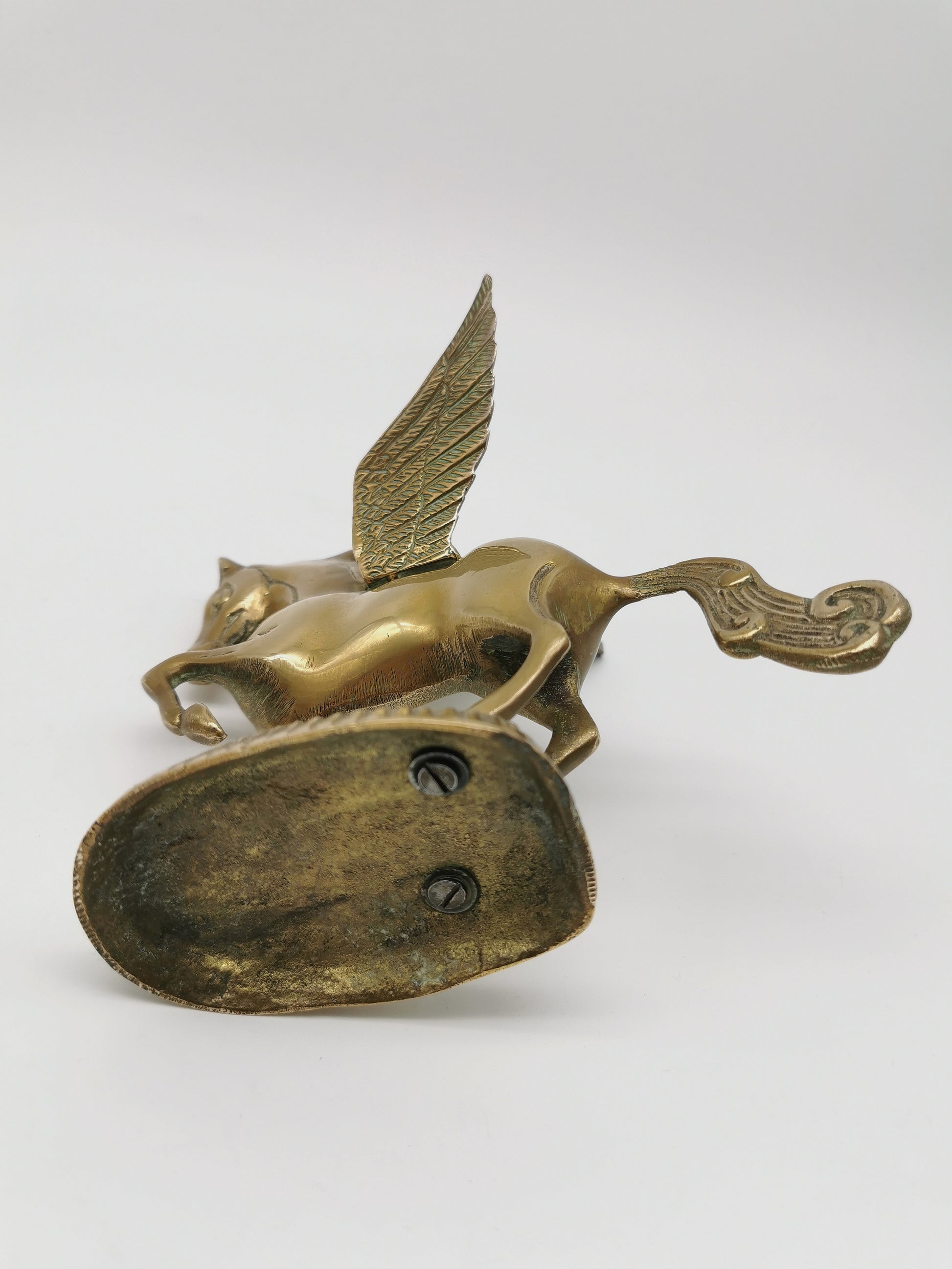 Vintage Brass Unicorn and Flying Pegasus Figurines, Mythical Creatures Set