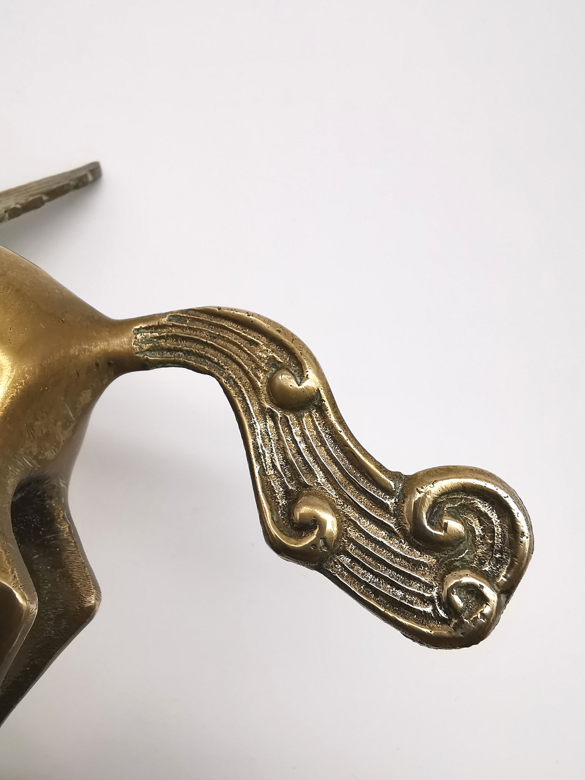 Vintage Brass Unicorn and Flying Pegasus Figurines, Mythical Creatures Set