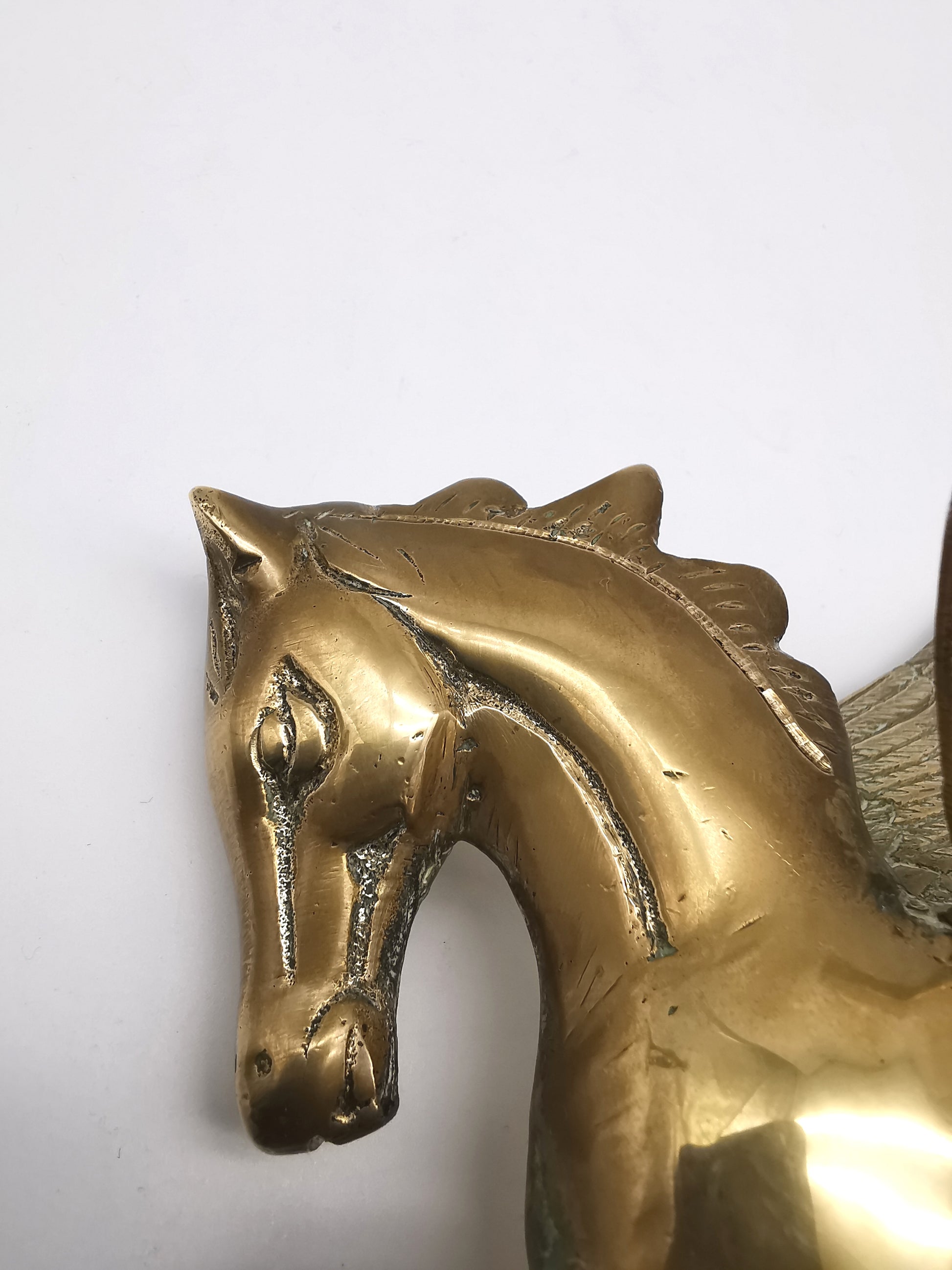 Vintage Brass Unicorn and Flying Pegasus Figurines, Mythical Creatures Set