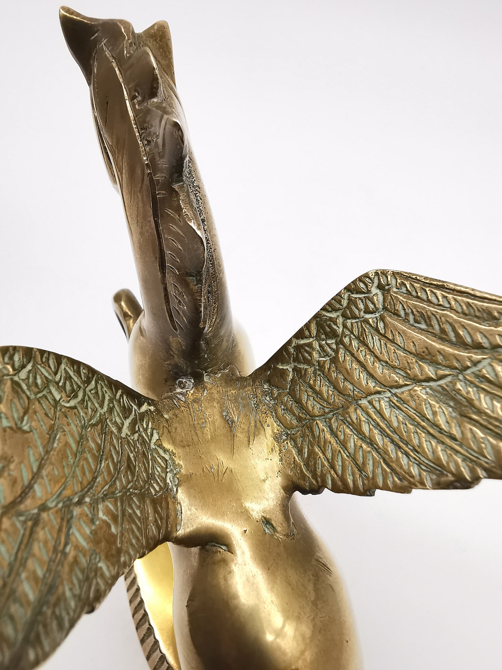 Vintage Brass Unicorn and Flying Pegasus Figurines, Mythical Creatures Set