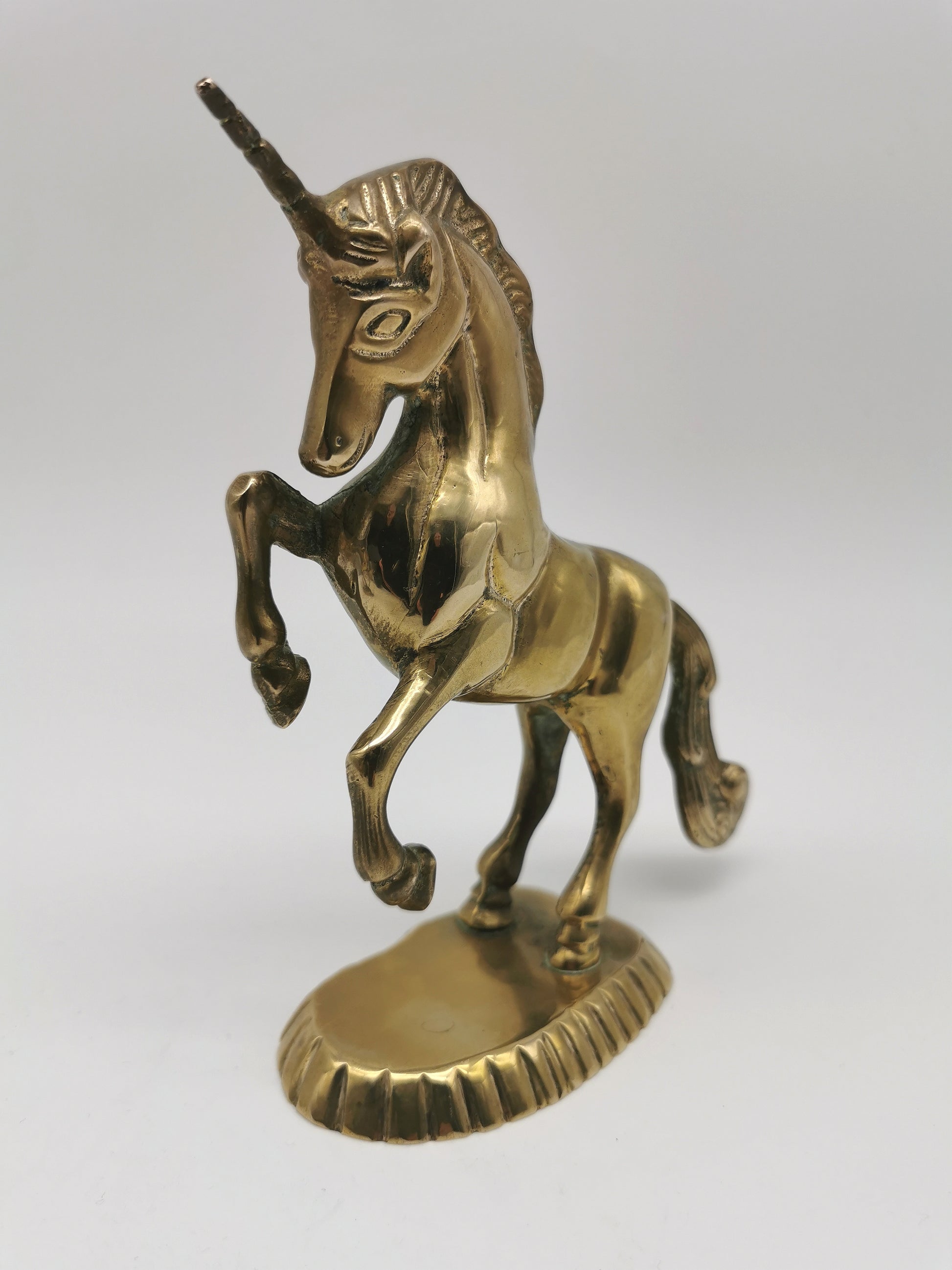 Vintage Brass Unicorn and Flying Pegasus Figurines, Mythical Creatures Set