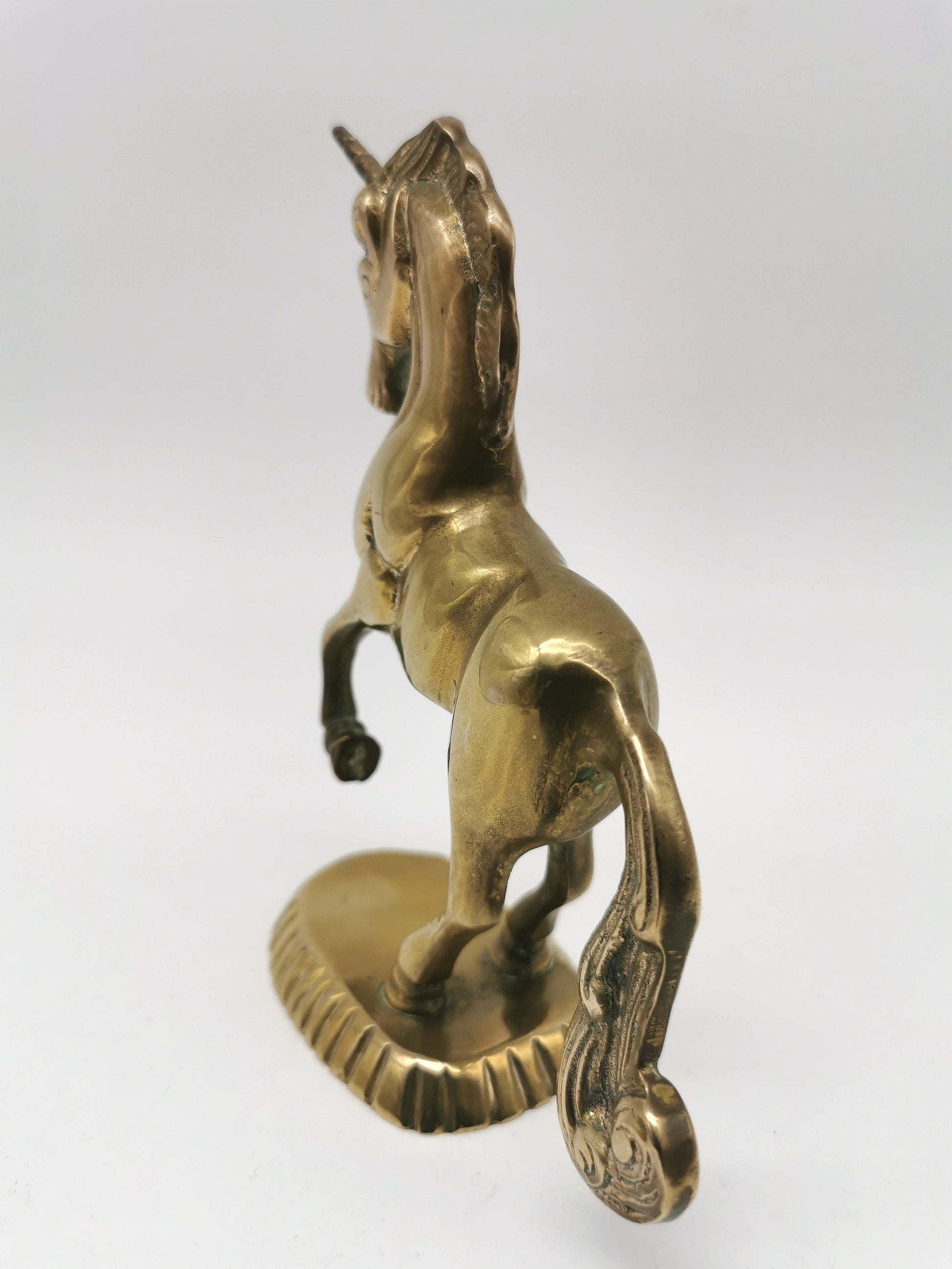 Vintage Brass Unicorn and Flying Pegasus Figurines, Mythical Creatures Set