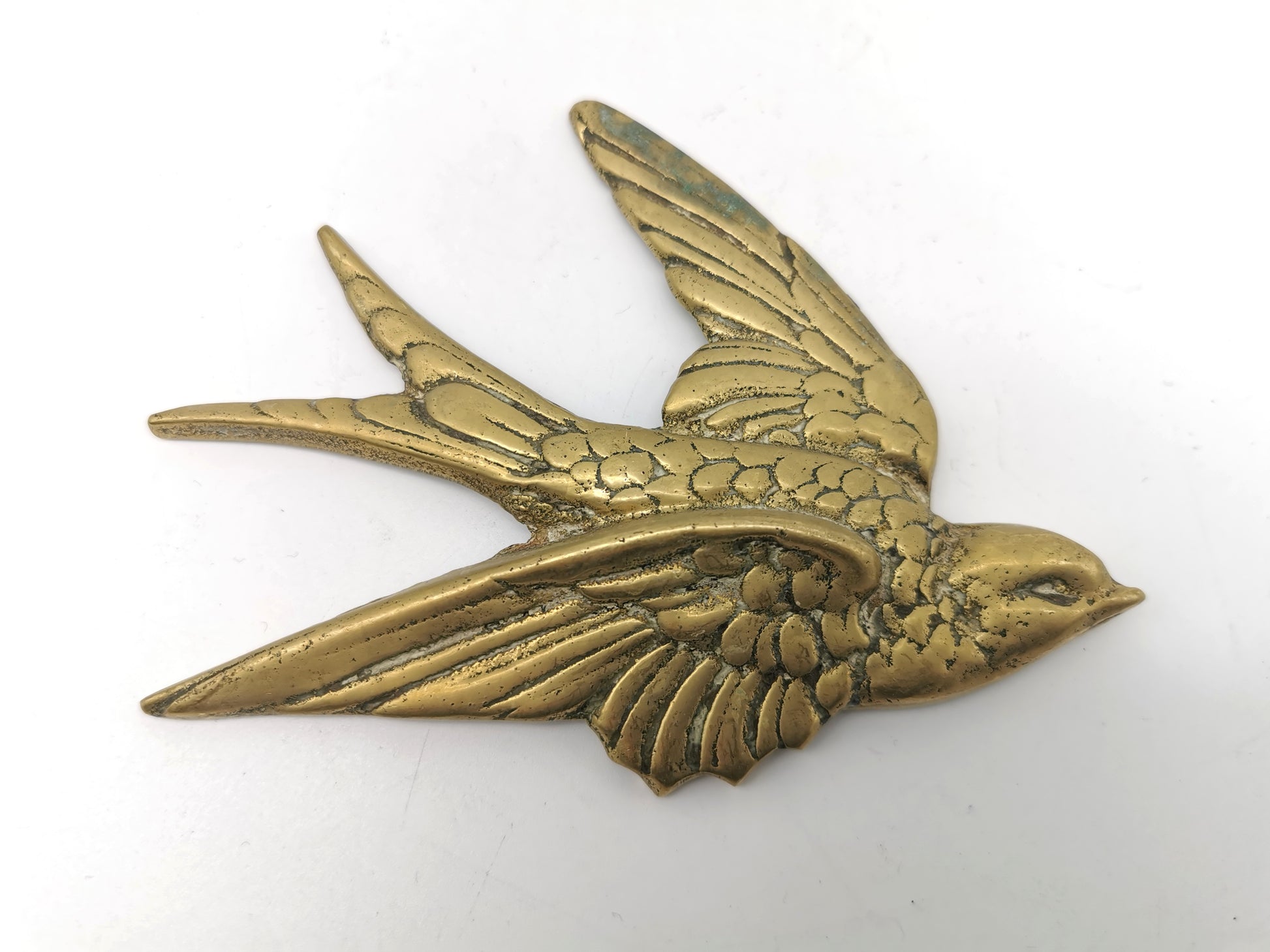 Vintage Brass Flying Swallows Wall Art – Mid-Century Graduated Birds Set of 3