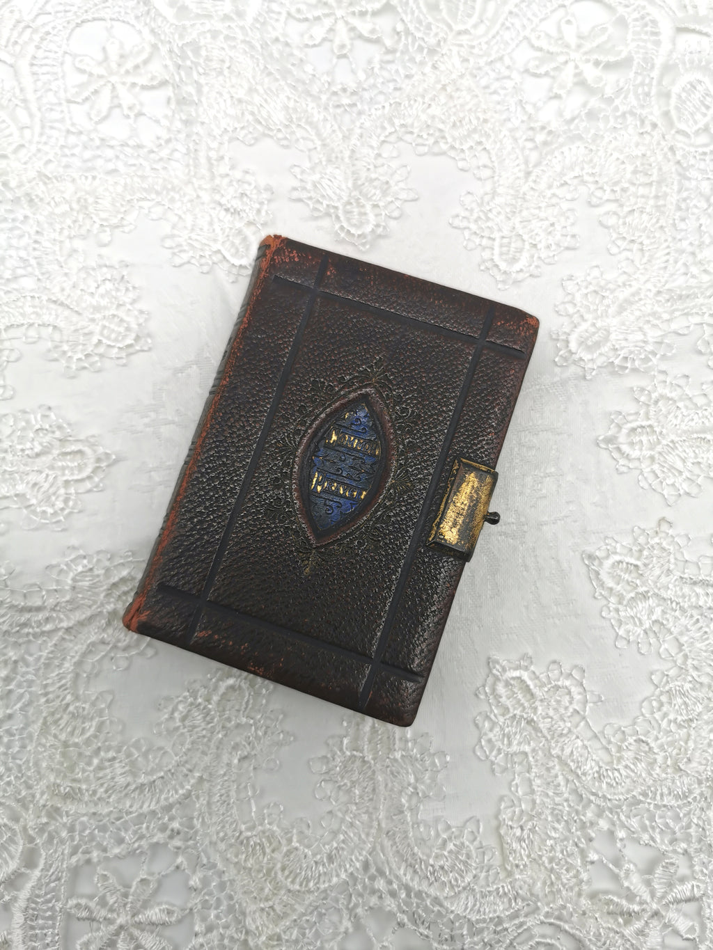 Antique 1880s Miniature Book of Common Prayer – Gilt Leather Bound Pocket Devotional