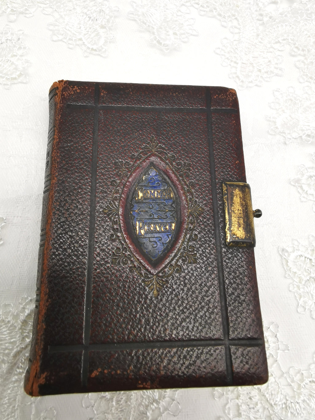 Antique 1880s Miniature Book of Common Prayer – Gilt Leather Bound Pocket Devotional
