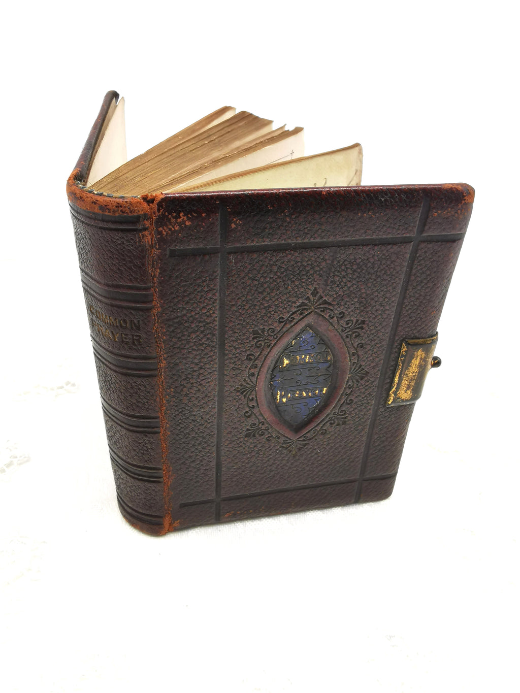 Antique 1880s Miniature Book of Common Prayer – Gilt Leather Bound Pocket Devotional