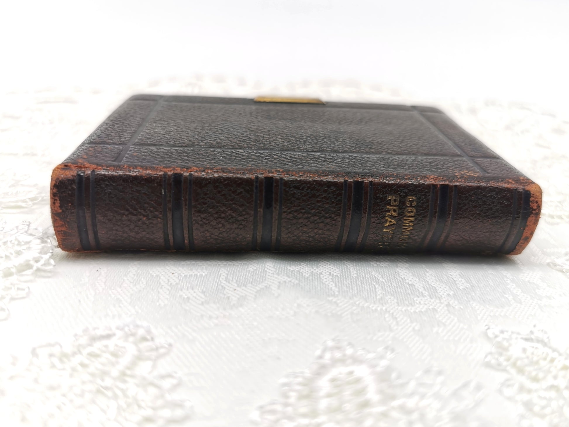 Antique 1880s Miniature Book of Common Prayer – Gilt Leather Bound Pocket Devotional