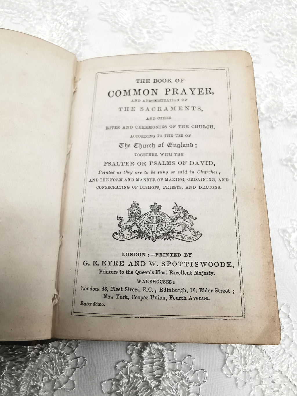 Antique 1880s Miniature Book of Common Prayer – Gilt Leather Bound Pocket Devotional