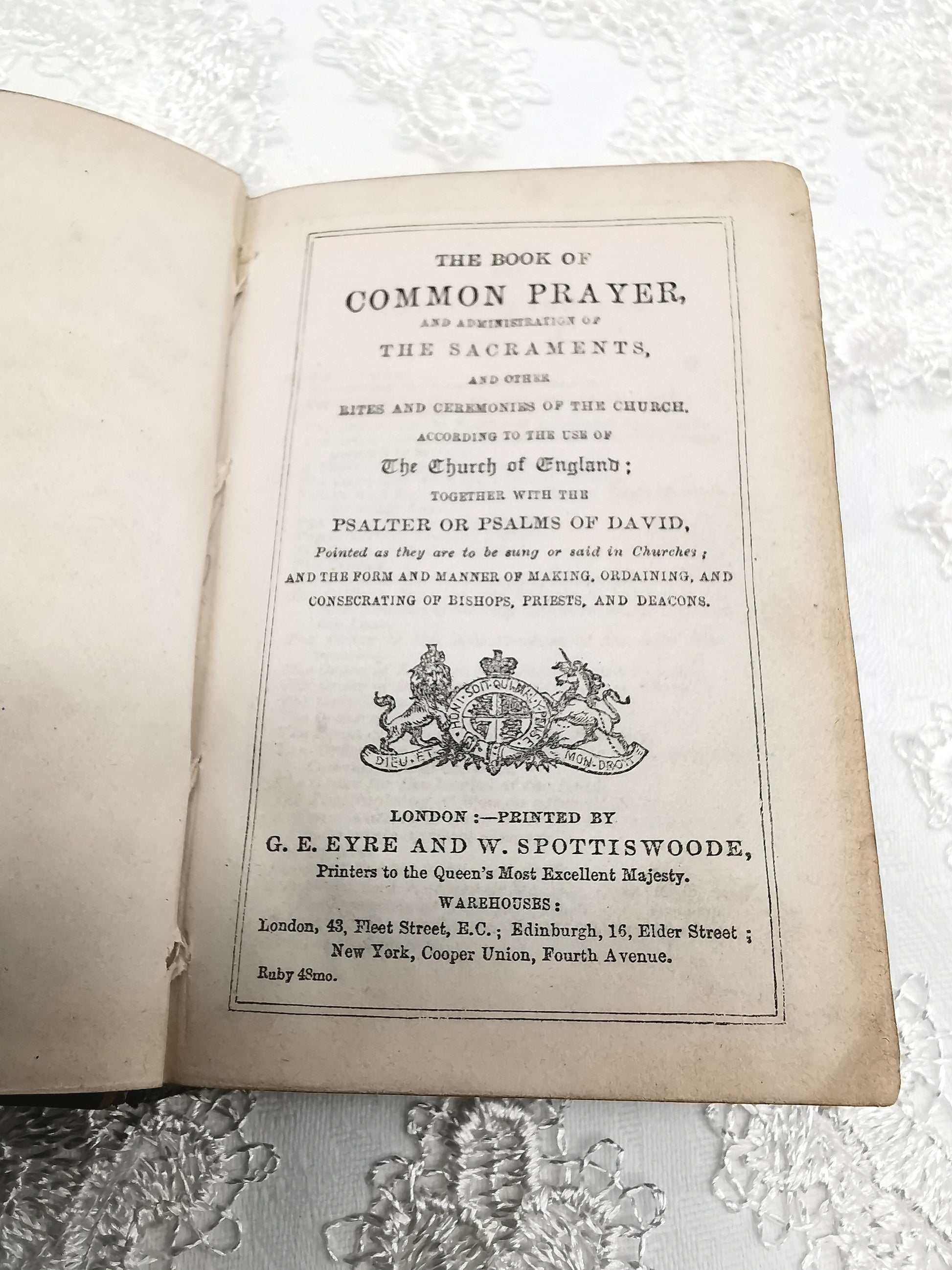 Antique 1880s Miniature Book of Common Prayer – Gilt Leather Bound Pocket Devotional