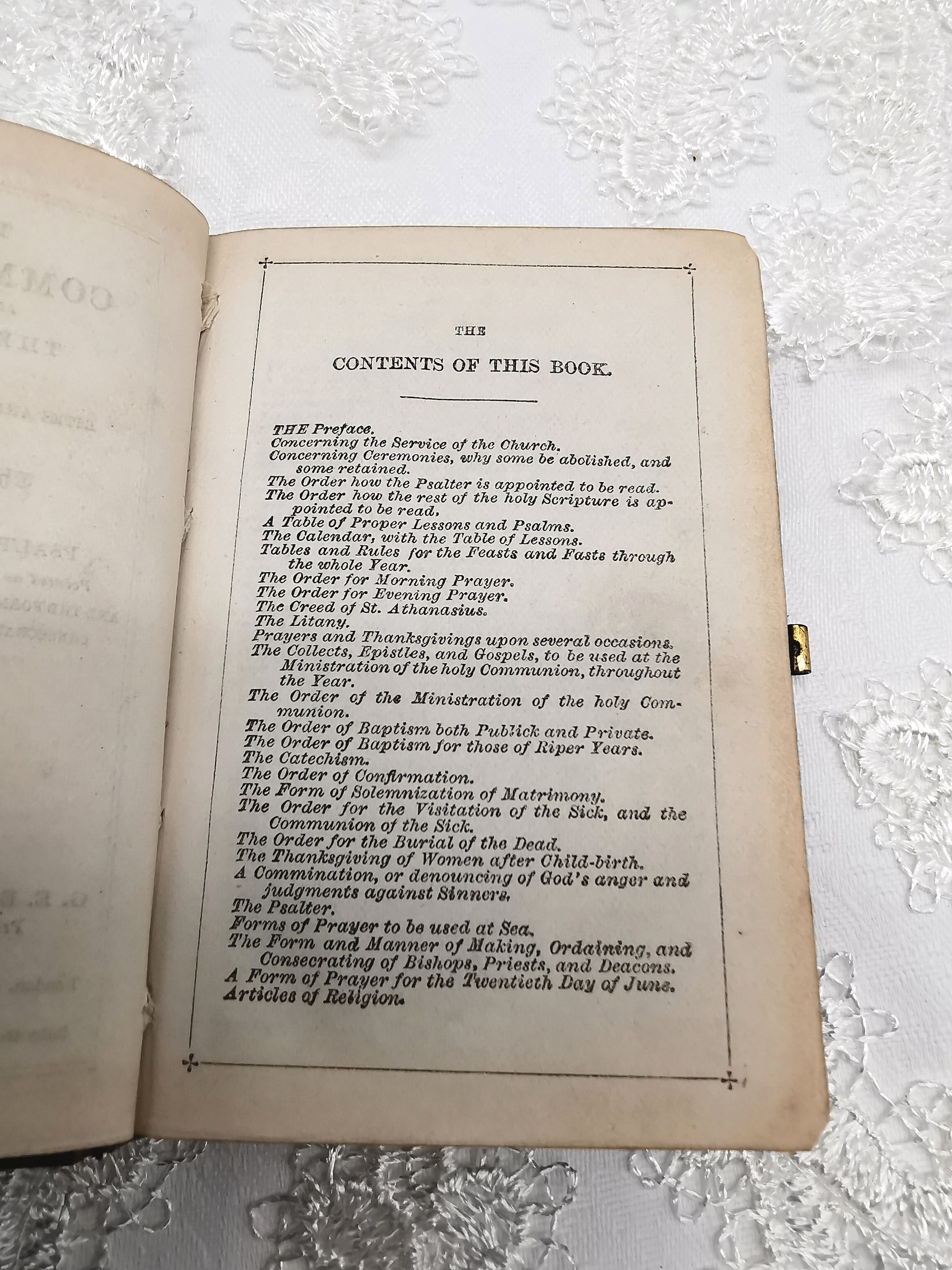 Antique 1880s Miniature Book of Common Prayer – Gilt Leather Bound Pocket Devotional