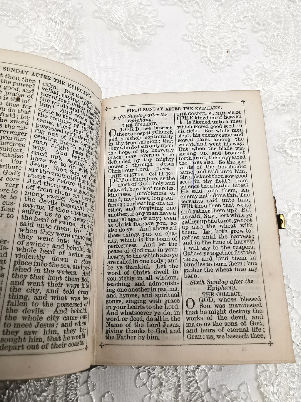 Antique 1880s Miniature Book of Common Prayer – Gilt Leather Bound Pocket Devotional