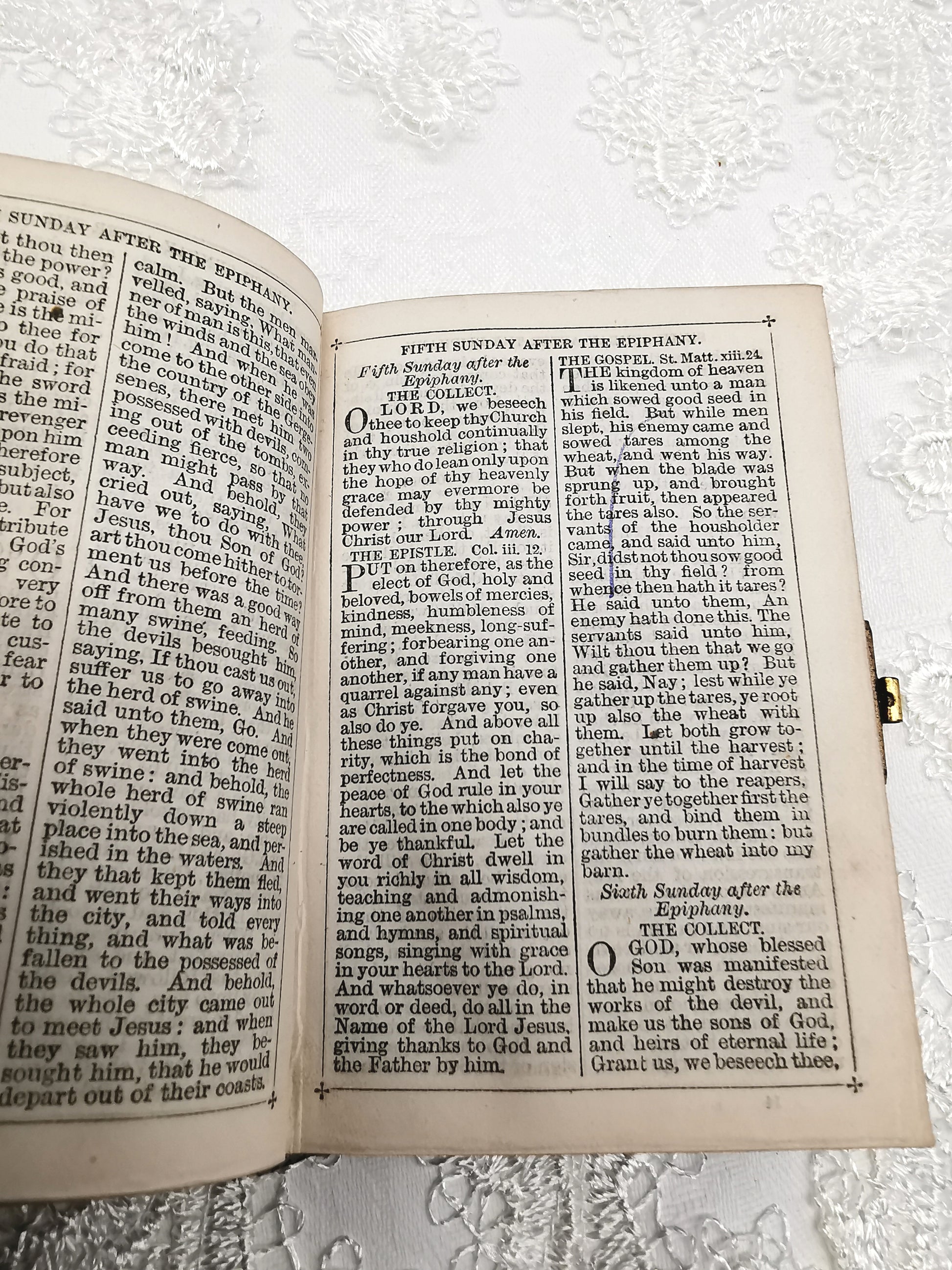 Antique 1880s Miniature Book of Common Prayer – Gilt Leather Bound Pocket Devotional
