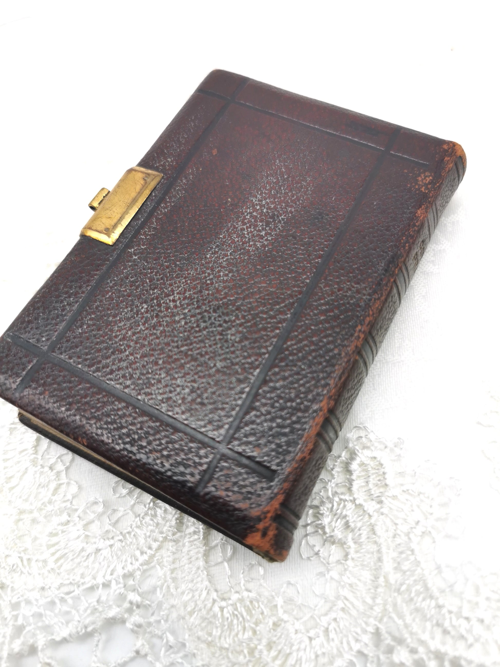 Antique 1880s Miniature Book of Common Prayer – Gilt Leather Bound Pocket Devotional