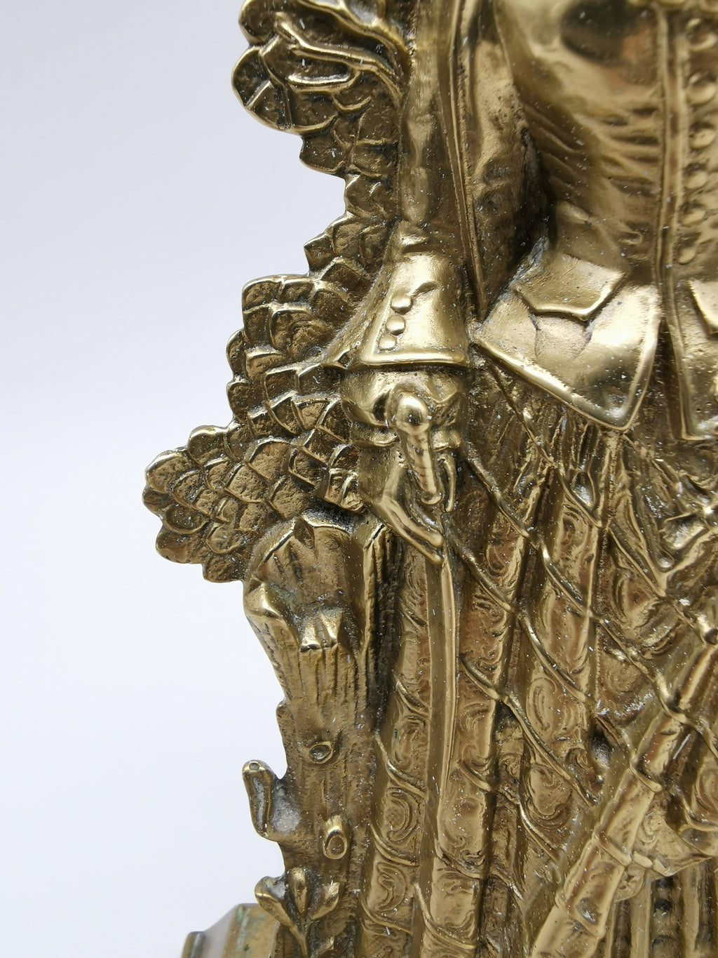 Antique 1849 Cornelius & Co. Brass Colonial Figurine Pair -Signed Girandoles-Last of the Mohicans Mantle Decor/Bookends