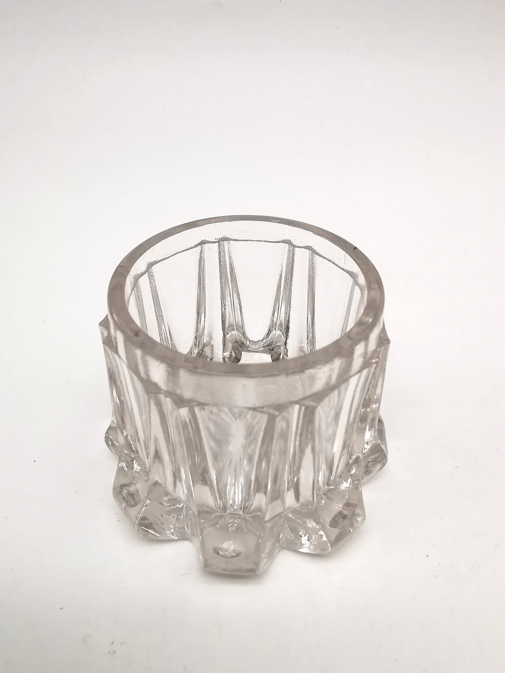 Antique Art Nouveau Silver Plated and Cut Glass Jar, Starburst Base Lidded Pot