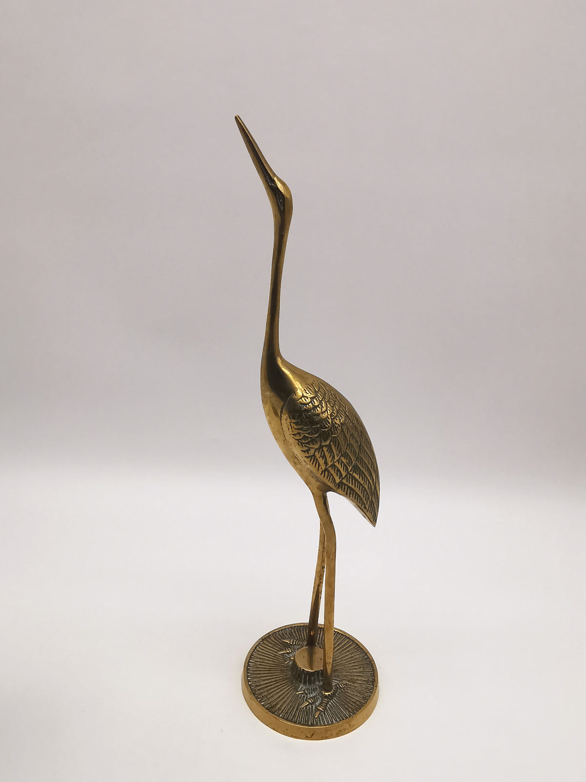 Vintage Brass Crane/ Heron Figurines Pair - Mid Century Birds Statues