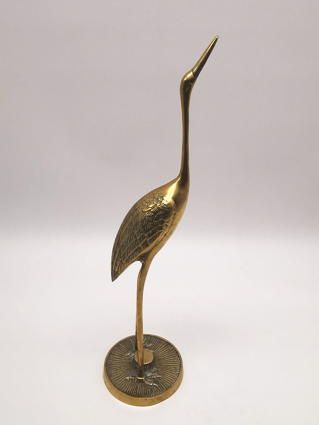 Vintage Brass Crane/ Heron Figurines Pair - Mid Century Birds Statues
