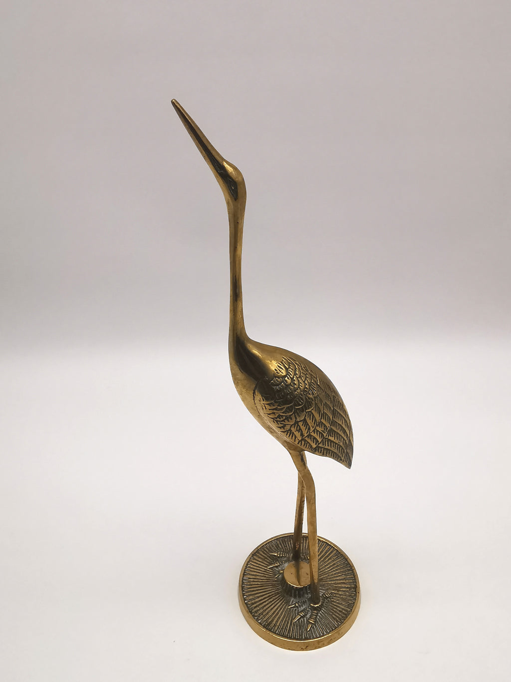 Vintage Brass Crane/ Heron Figurines Pair - Mid Century Birds Statues