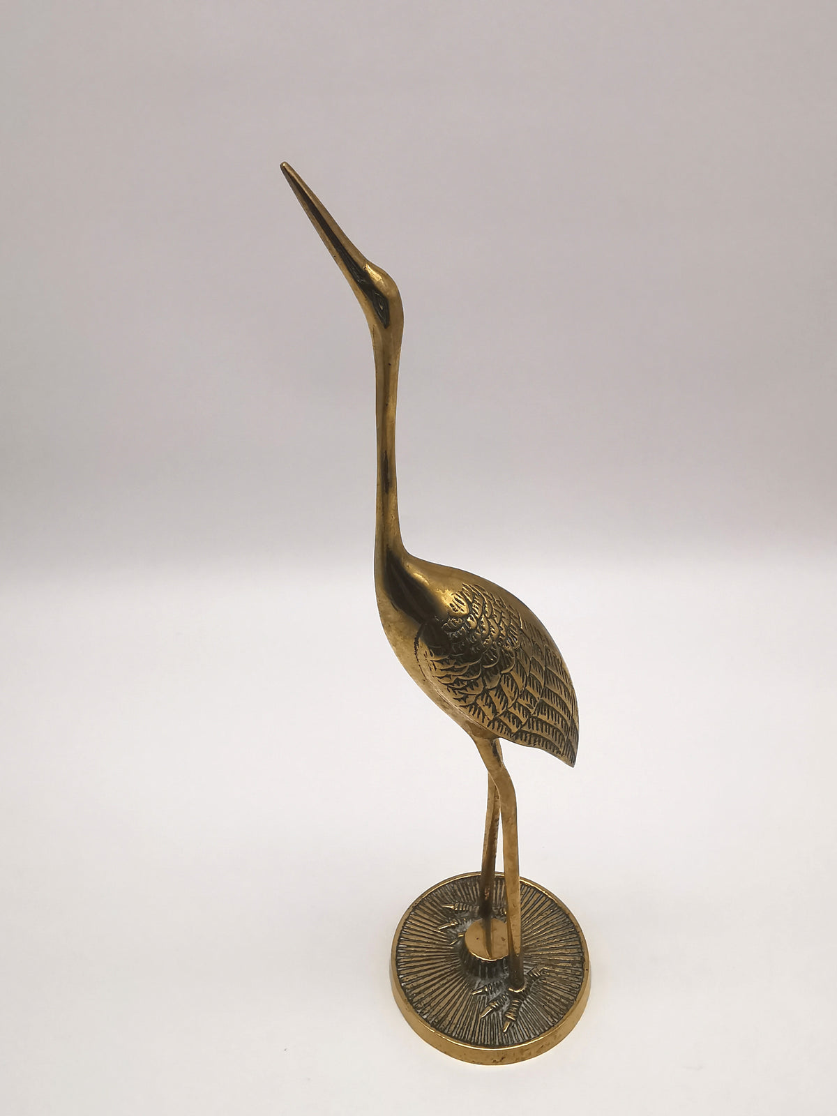 Vintage Brass Crane/ Heron Figurines Pair - Mid Century Birds Statues