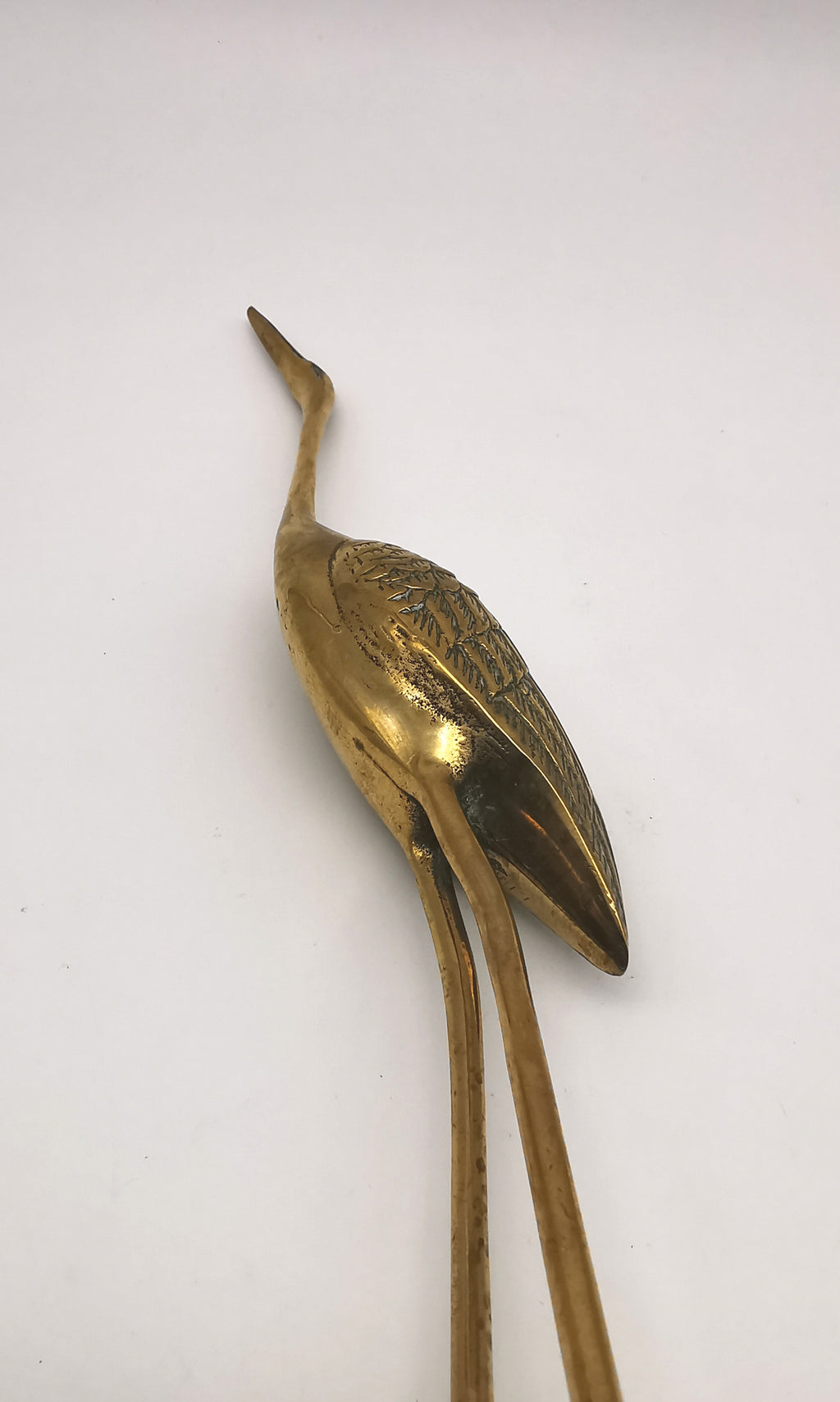 Vintage Brass Crane/ Heron Figurines Pair - Mid Century Birds Statues