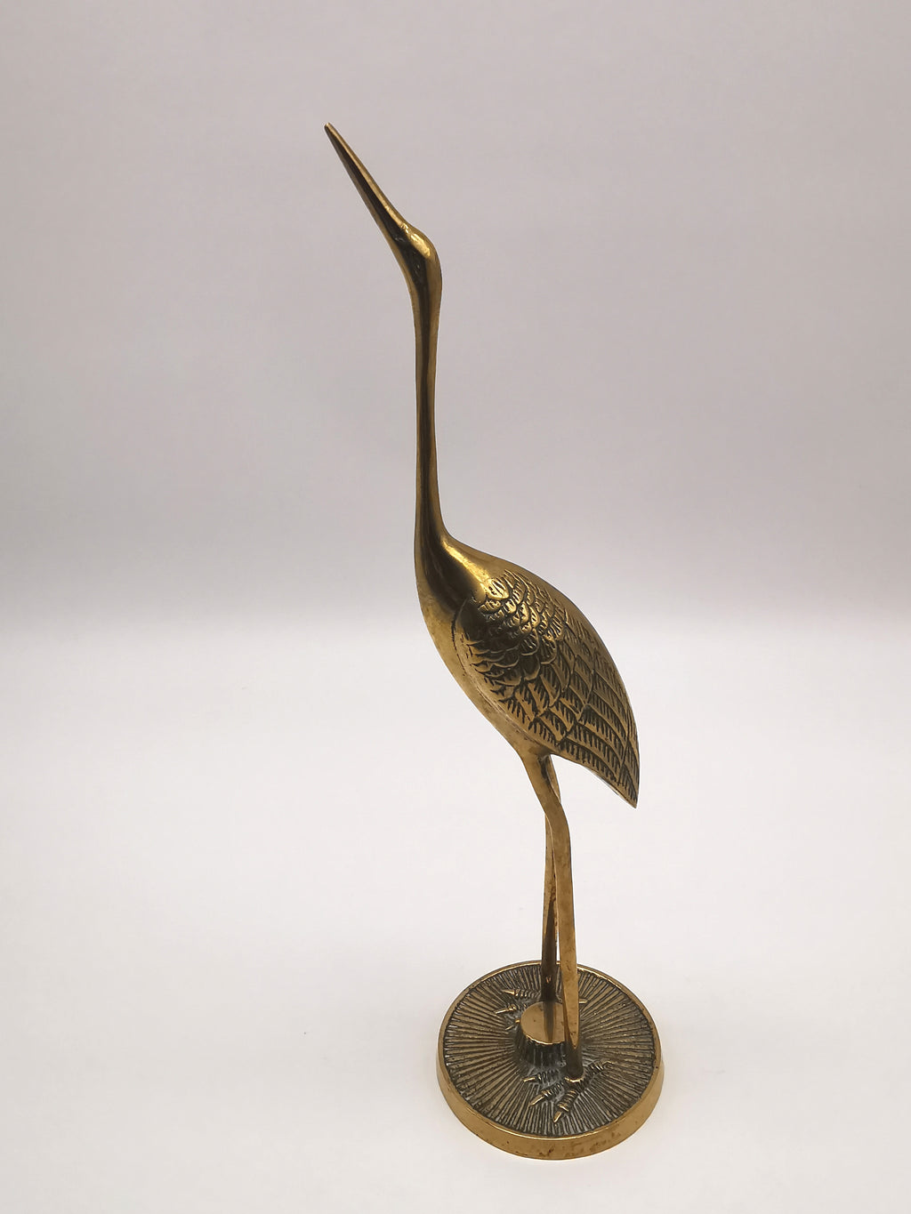 Vintage Brass Crane/ Heron Figurines Pair - Mid Century Birds Statues