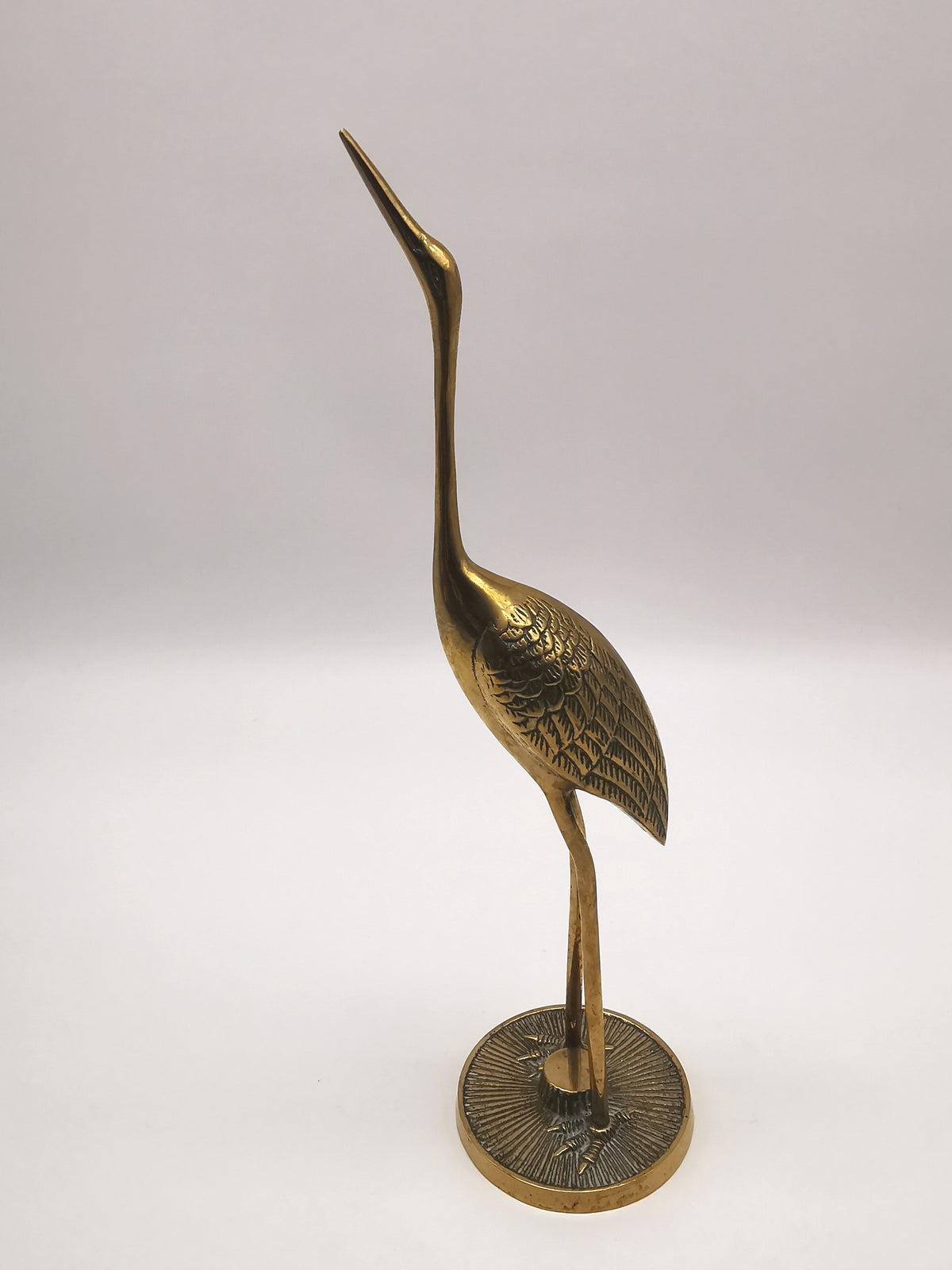 Vintage Brass Crane/ Heron Figurines Pair - Mid Century Birds Statues