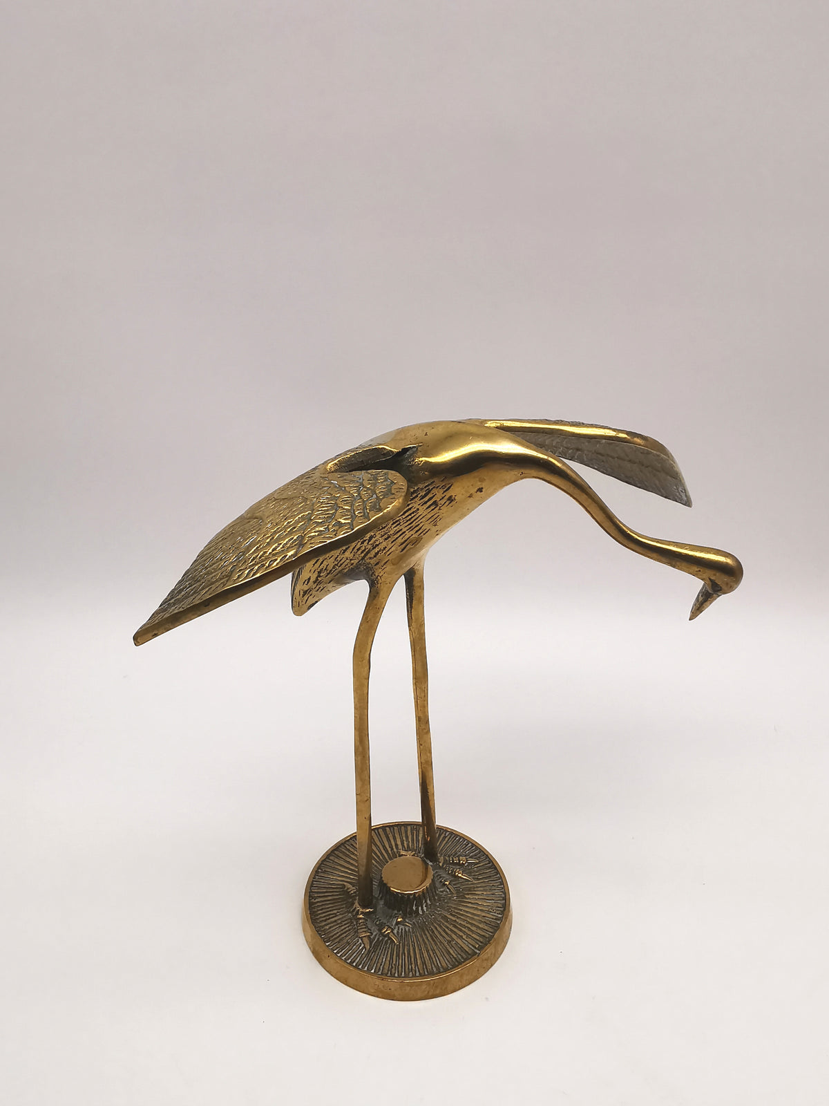 Vintage Brass Crane/ Heron Figurines Pair - Mid Century Birds Statues
