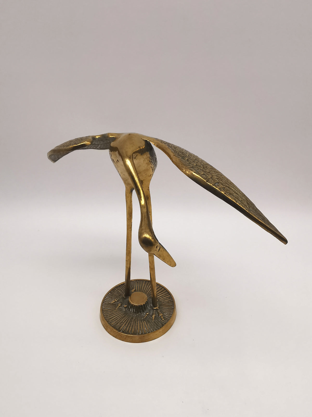 Vintage Brass Crane/ Heron Figurines Pair - Mid Century Birds Statues