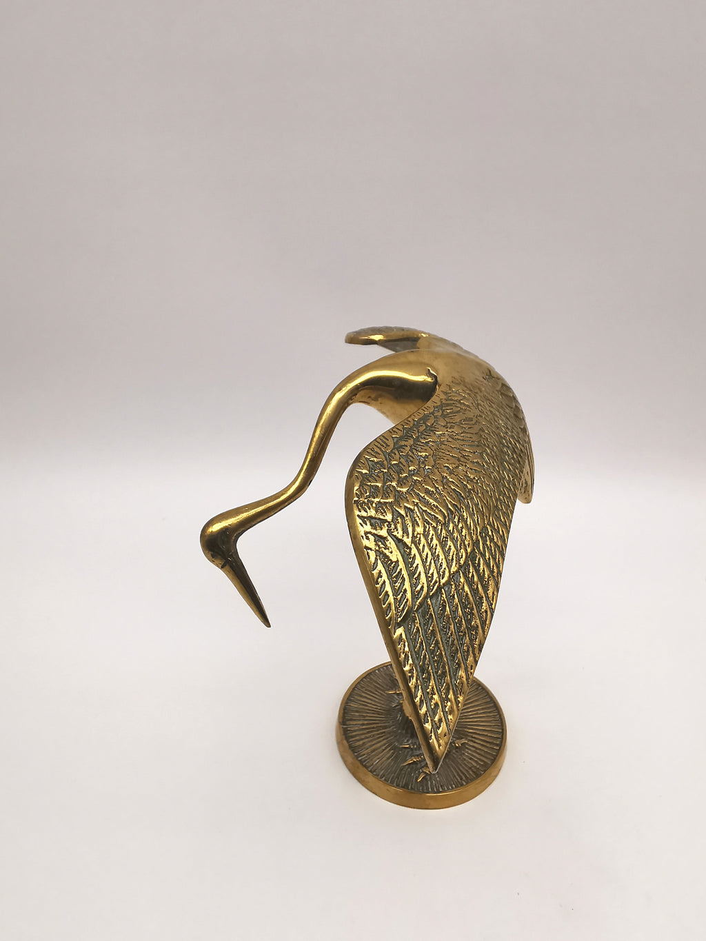 Vintage Brass Crane/ Heron Figurines Pair - Mid Century Birds Statues