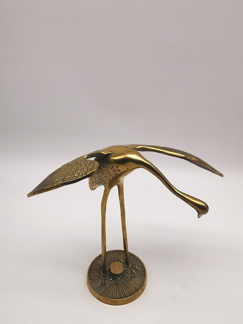 Vintage Brass Crane/ Heron Figurines Pair - Mid Century Birds Statues
