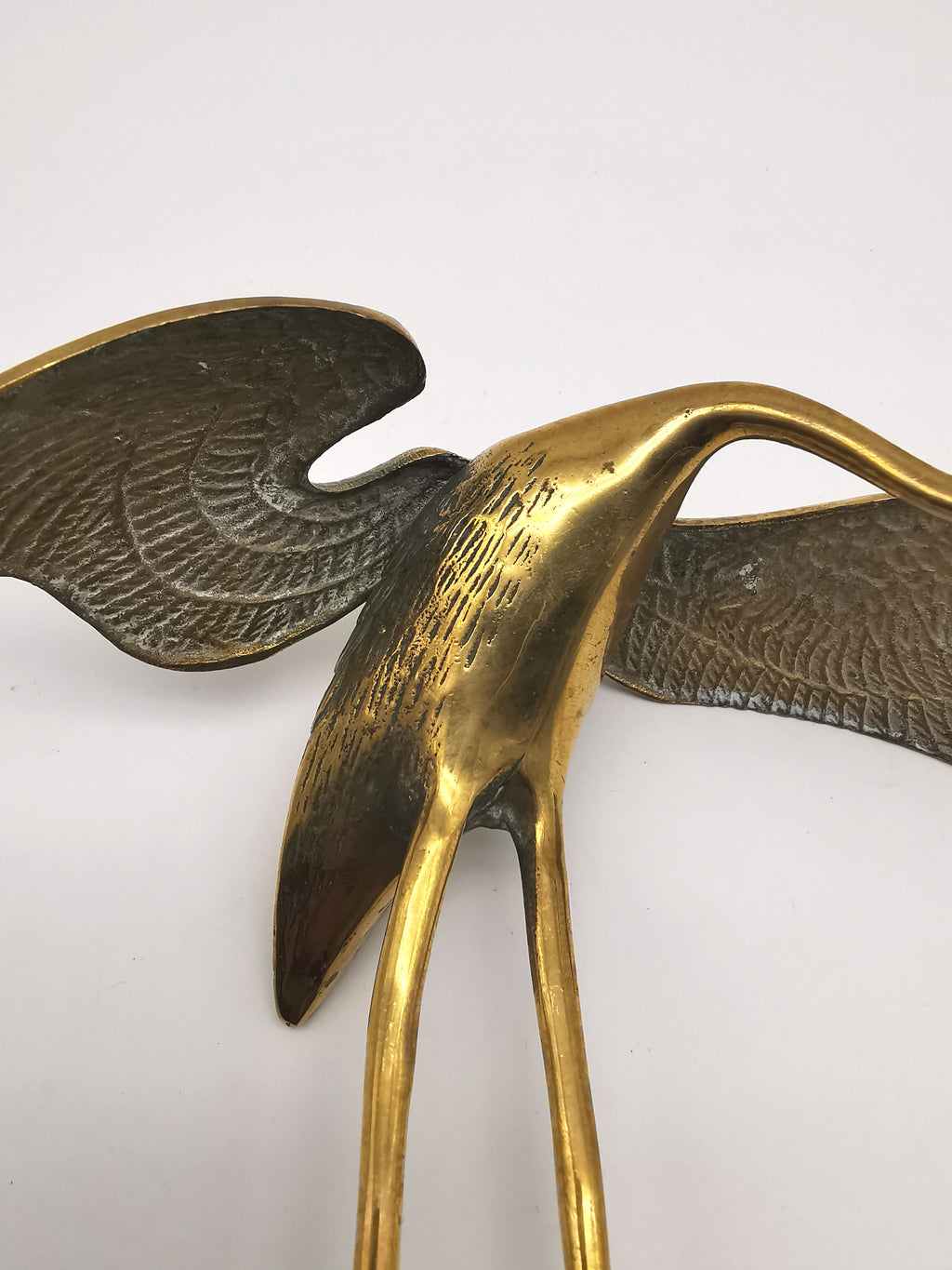 Vintage Brass Crane/ Heron Figurines Pair - Mid Century Birds Statues