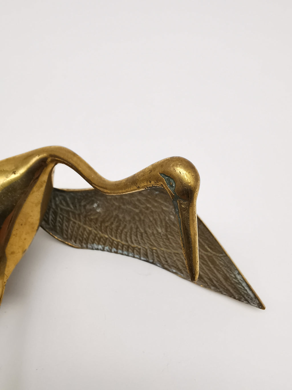 Vintage Brass Crane/ Heron Figurines Pair - Mid Century Birds Statues